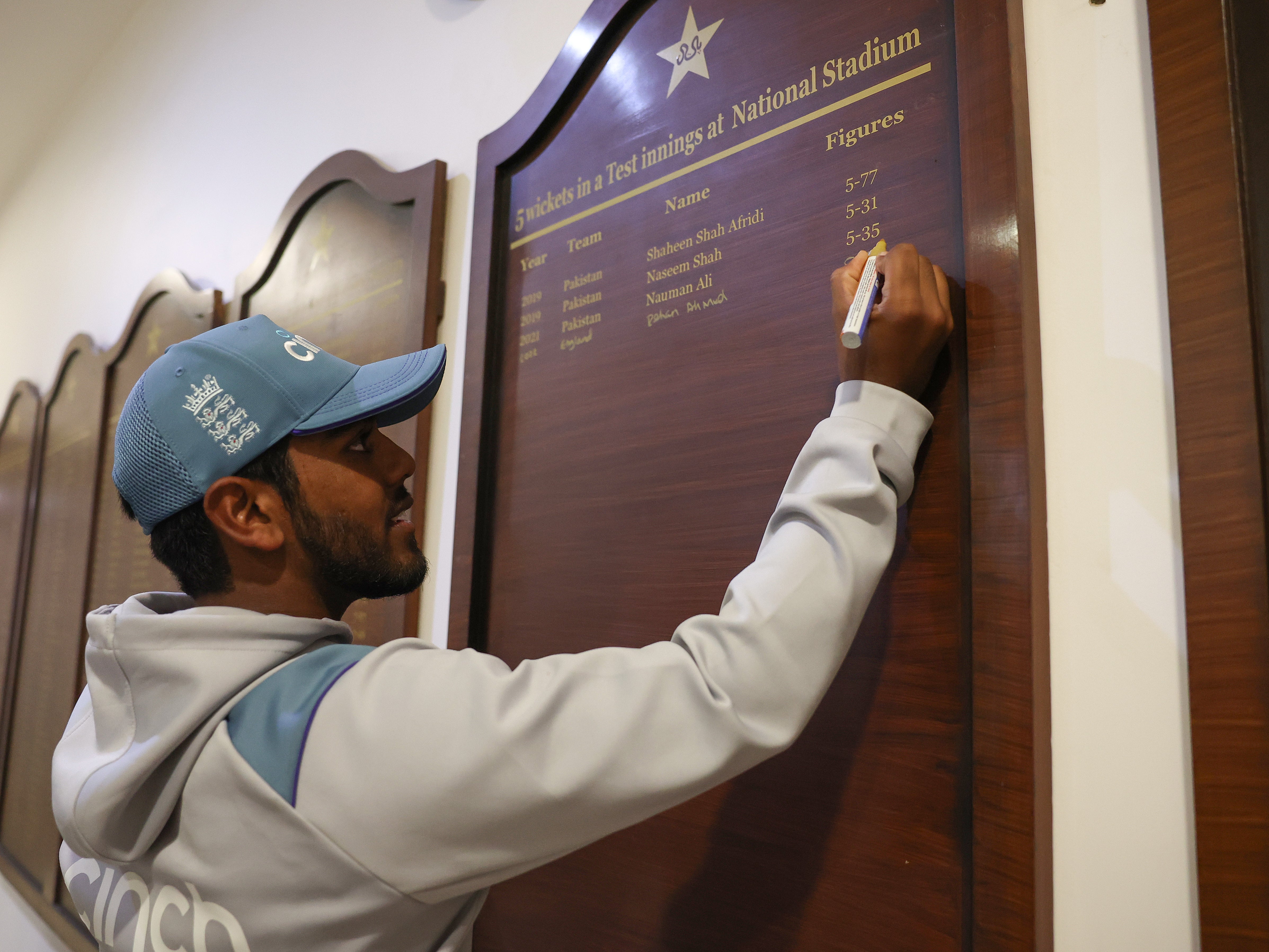 The 18-year-old leg-spinner became the youngest player in the history of men’s Test cricket to take a five-fer on debut