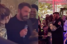 Jennifer Lopez and Ben Affleck perform duet at their holiday party
