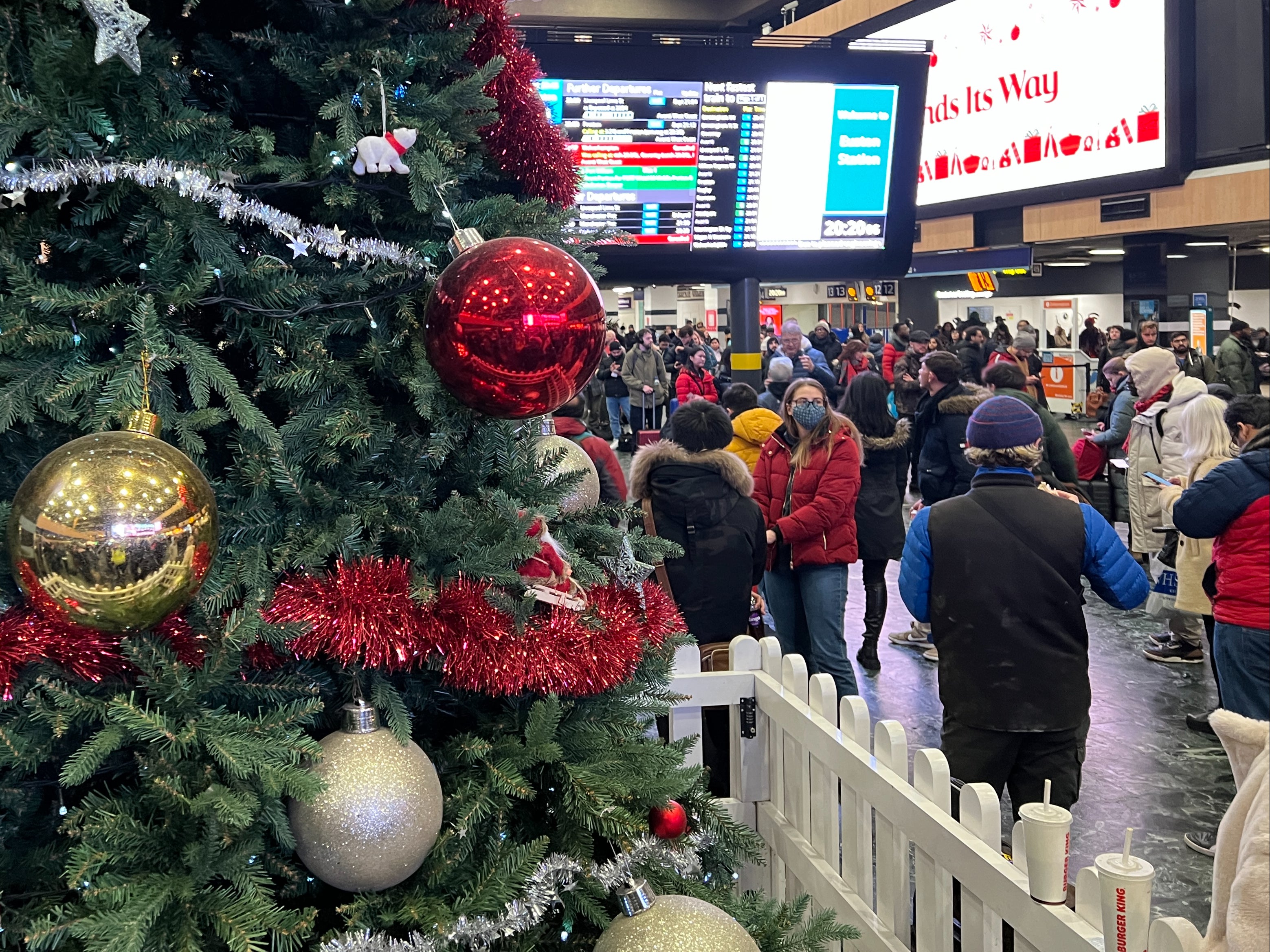 The race is on: last trains from London Euston to destinations on the West Coast main line will be early afternoon on Christmas Eve