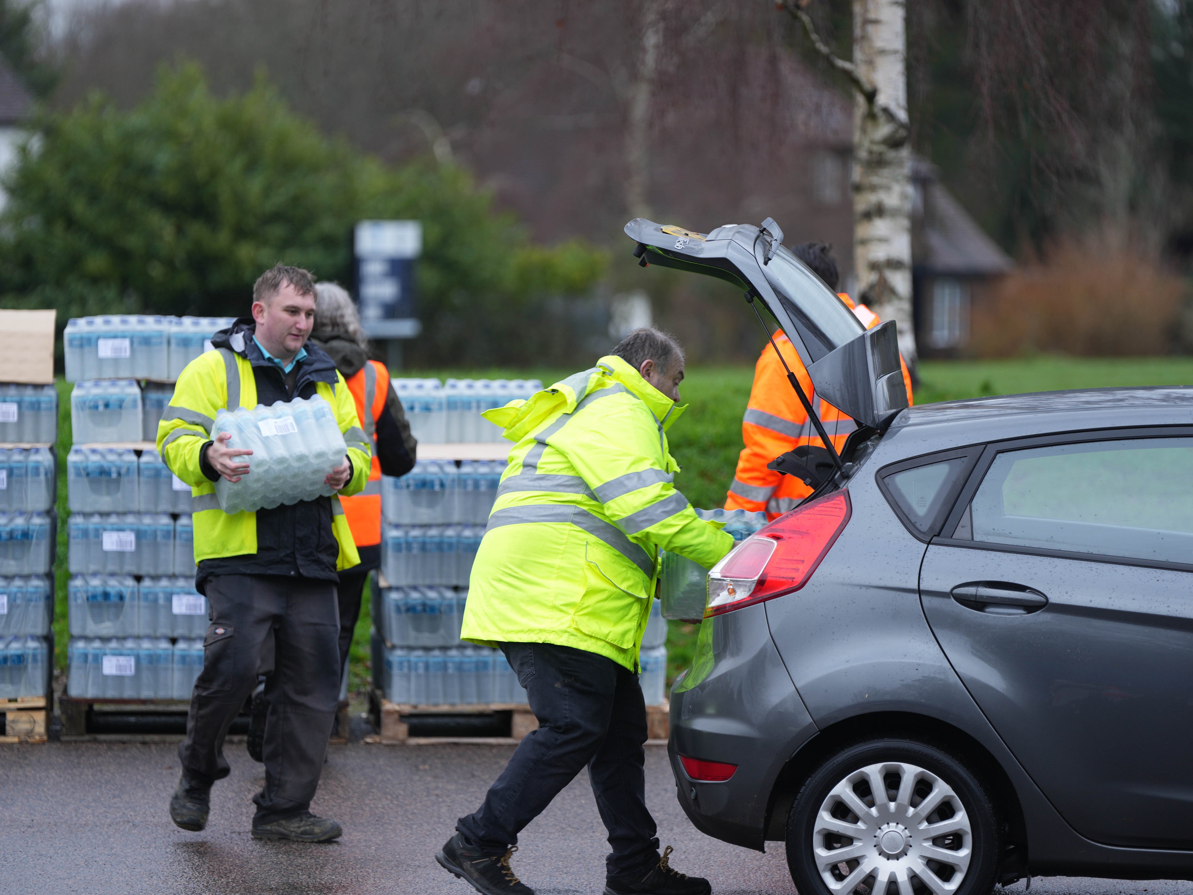 Water stations were needed to support people during the disruption