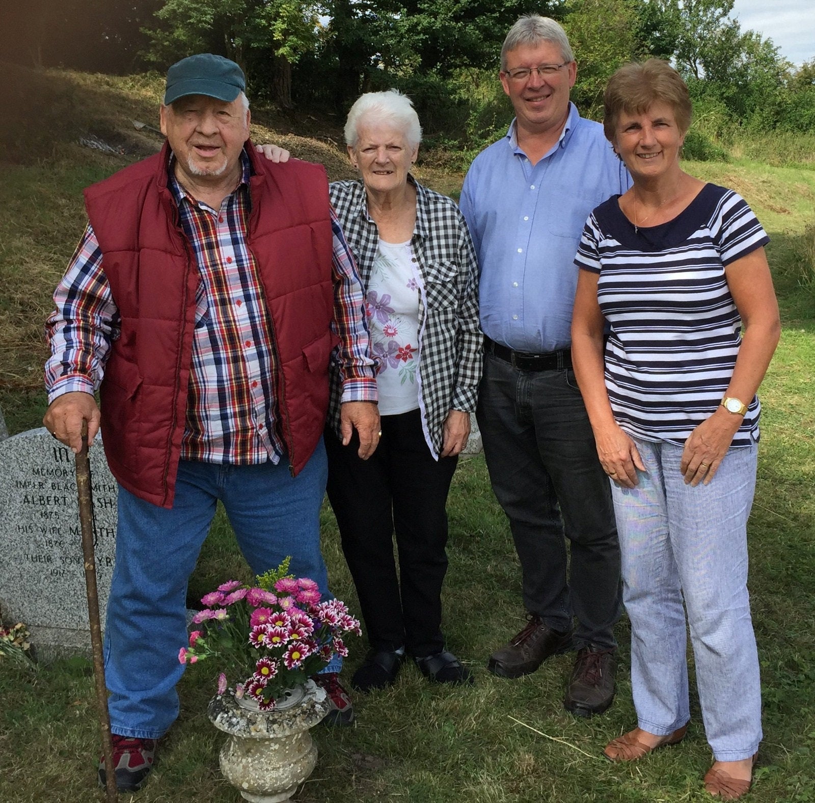 Ray Nash with his wife Elaine, son Kevin and his wife, Pam