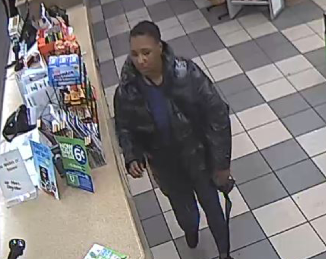 The department has since released surveillance images of Ms Jackson at a gas station in Dayton