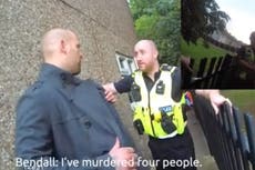 Moment quadruple killer casually admits murdering woman and three children