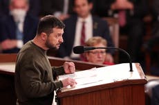 Zelensky invokes US fighting in Battle of the Bulge as he insists Ukraine is ‘alive and kicking’ in address to Congress