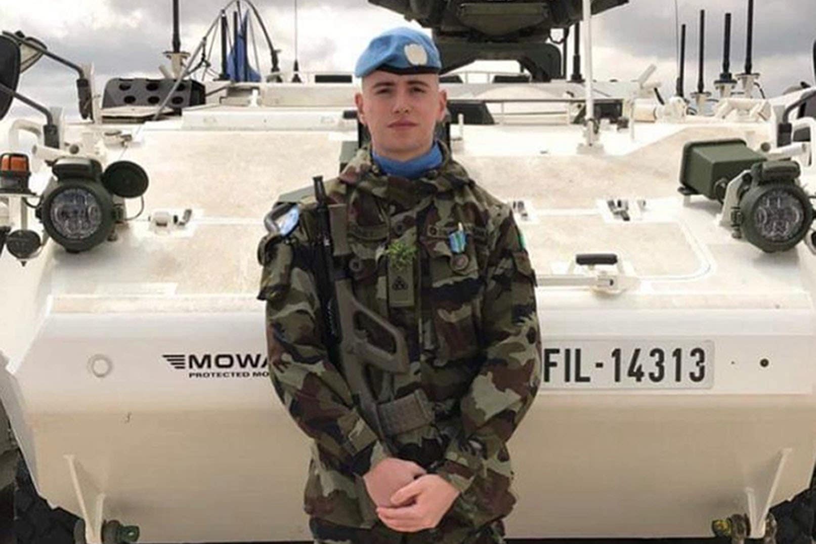 Private Sean Rooney of Newtowncunningham in Co Donegal, the Irish peacekeeping soldier killed in Lebanon will be buried later on Thursday (Irish Defence Forces/PA)