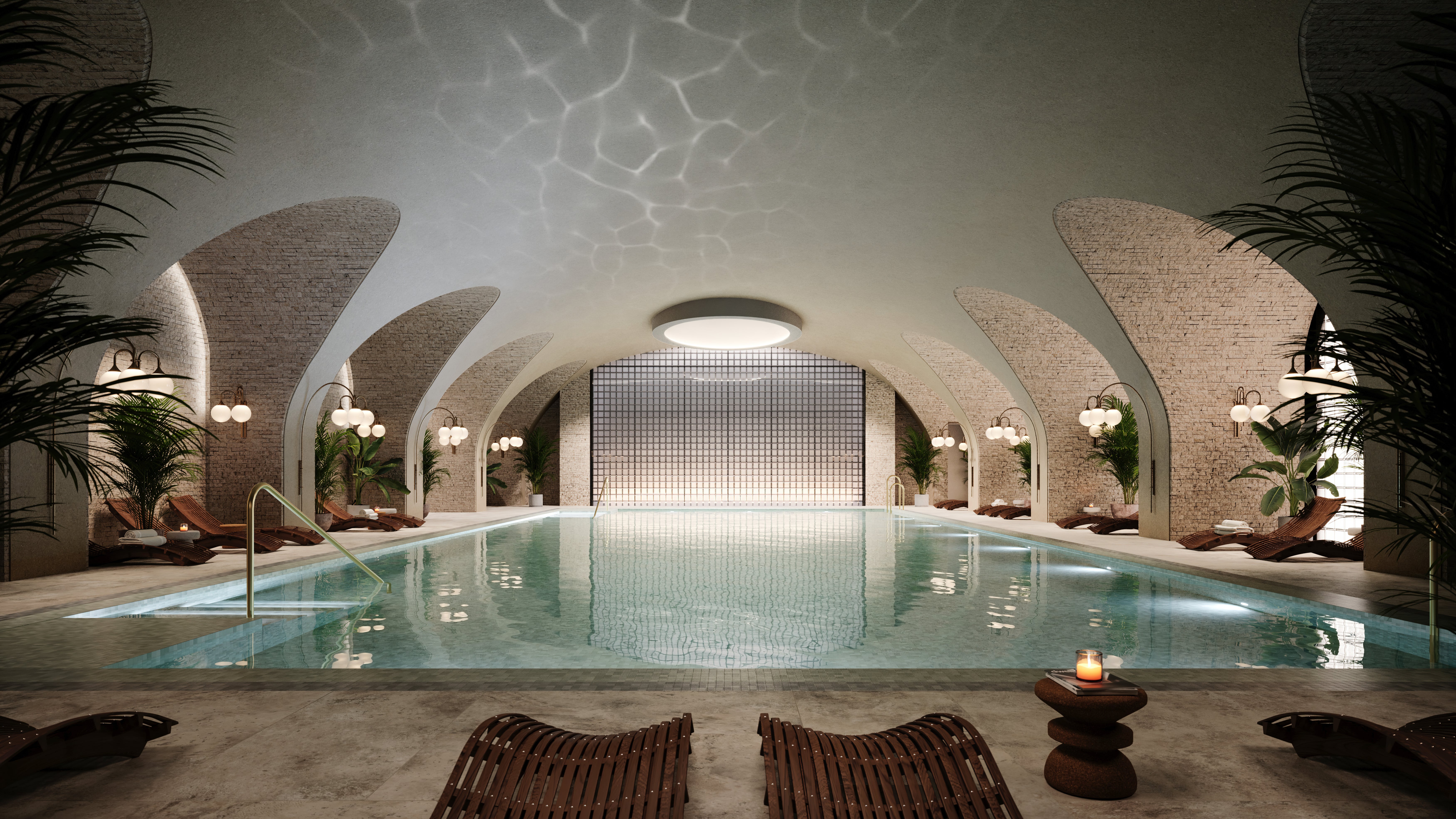 A spa and pool add to the wellness slant