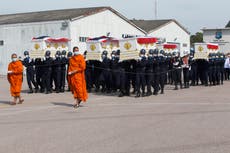 Thai navy holds funeral for 6 dead from sunken warship