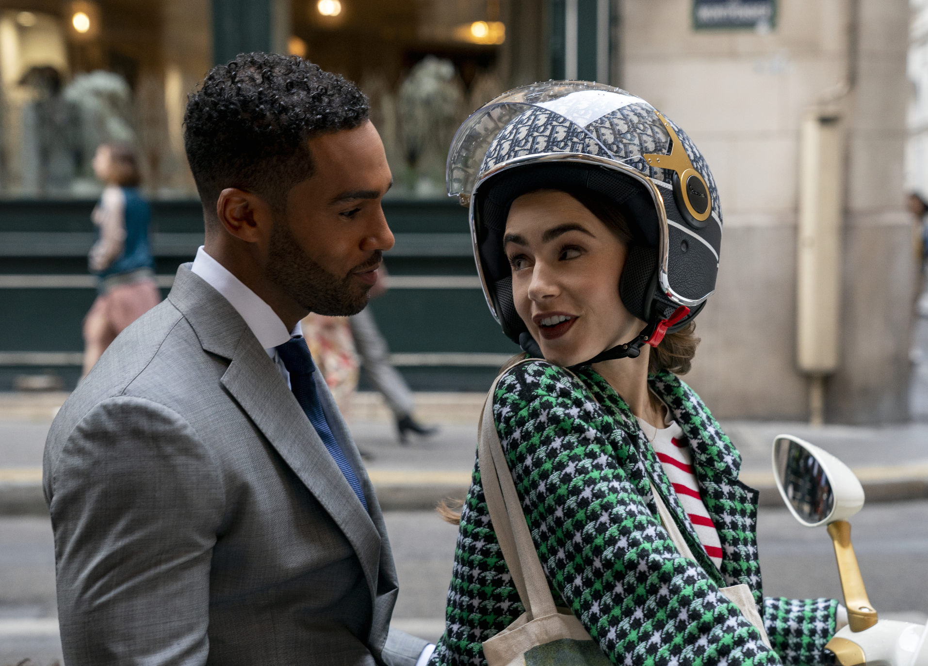 Lucien Laviscount and Lily Collins in ‘Emily in Paris’