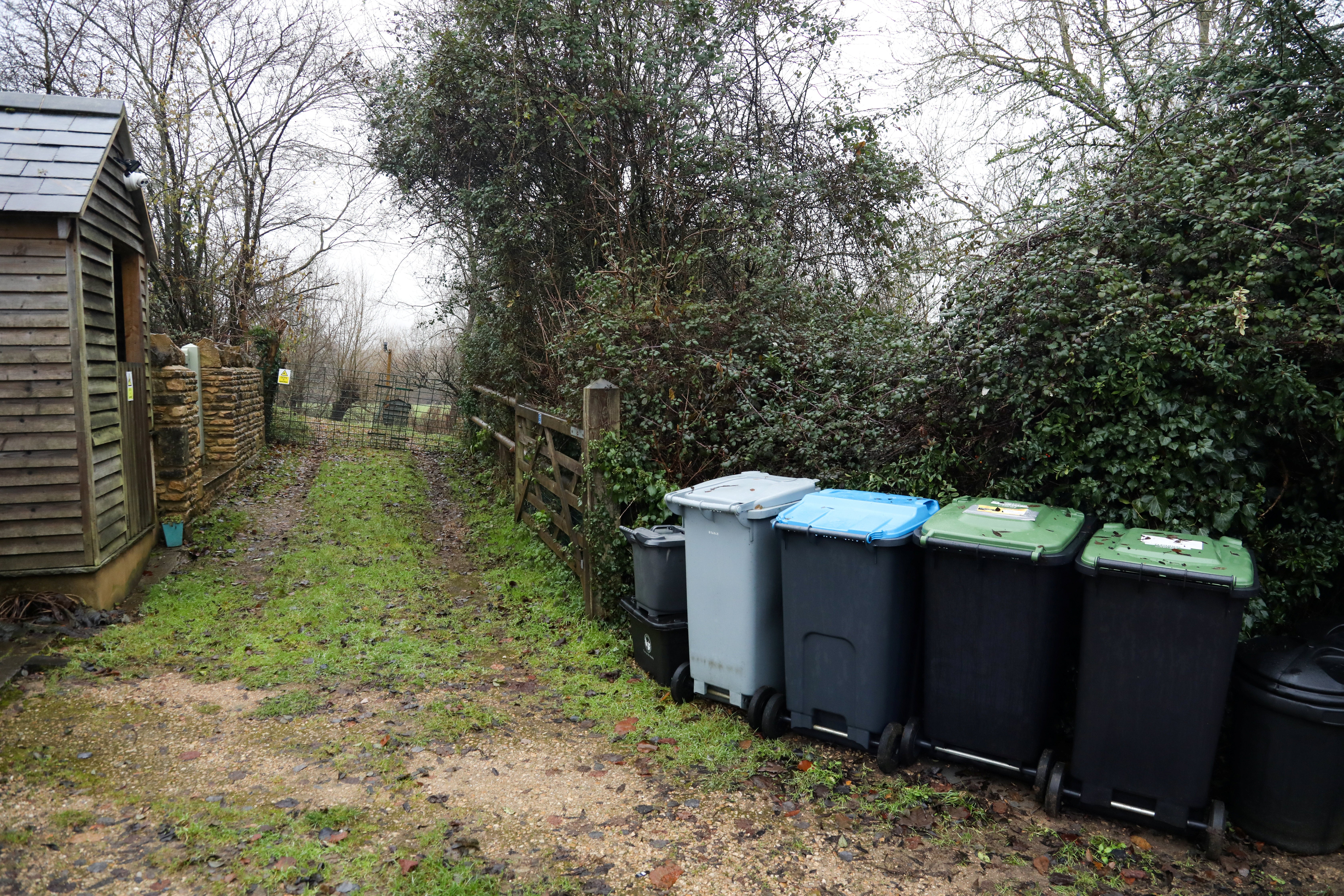 The access to the orchard