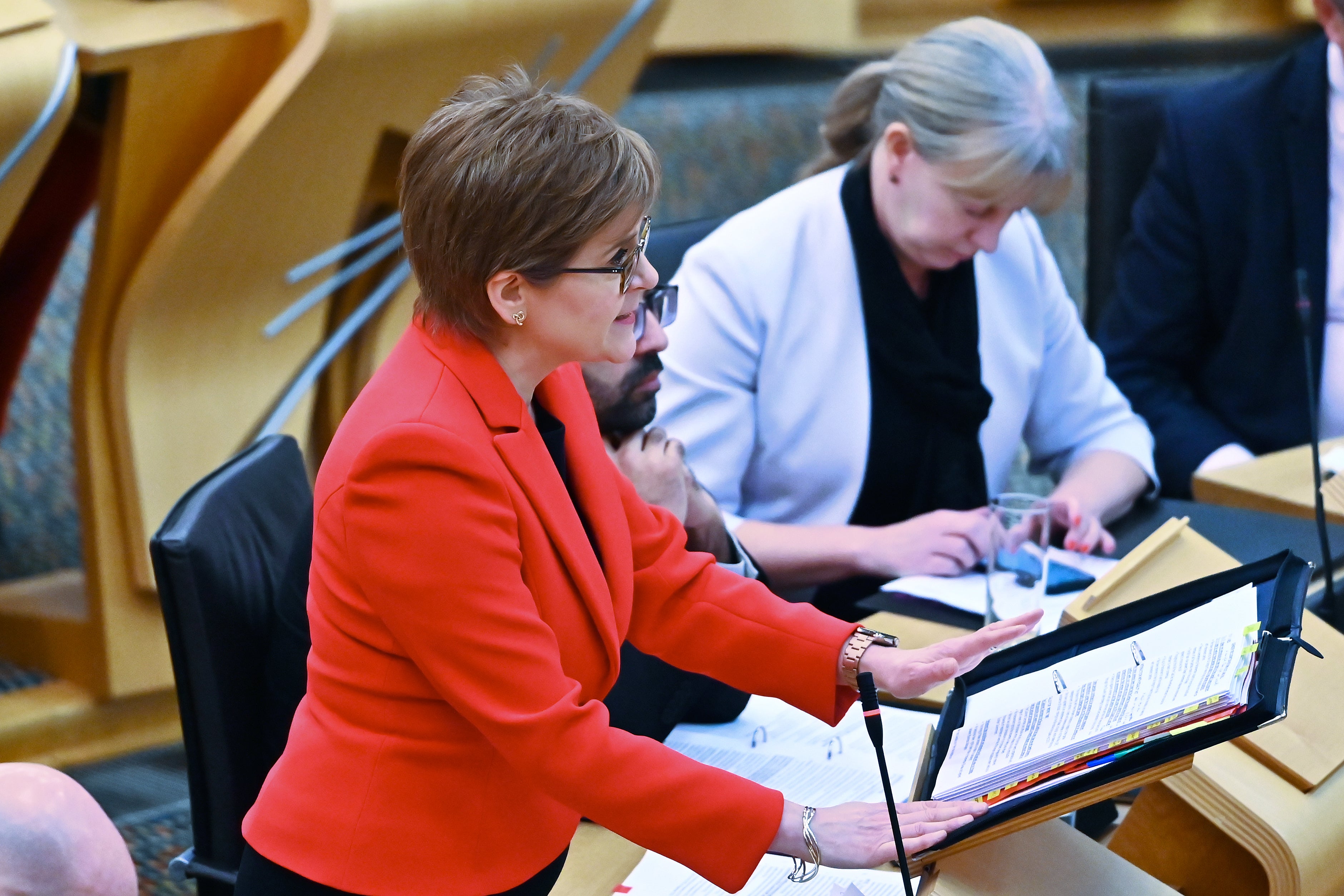 Scotland’s first minister Nicola Sturgeon with SNP minister Shona Robison