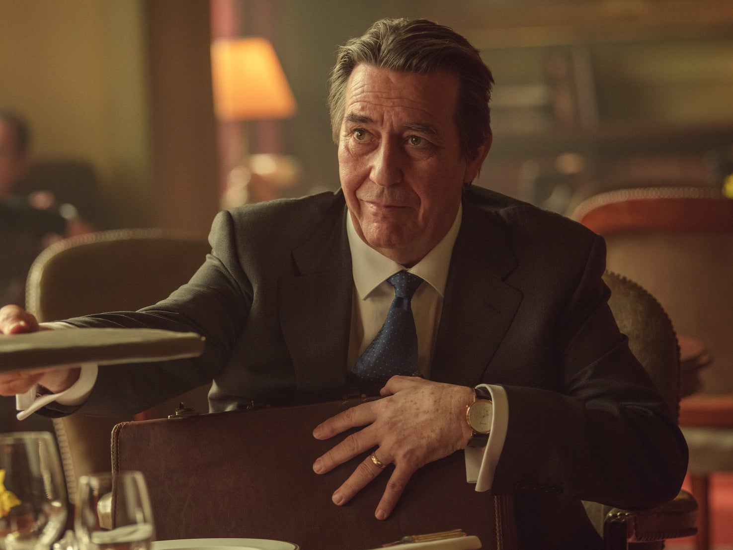 Ciarán Hinds as Sir Martin Angelis in ‘Treason’