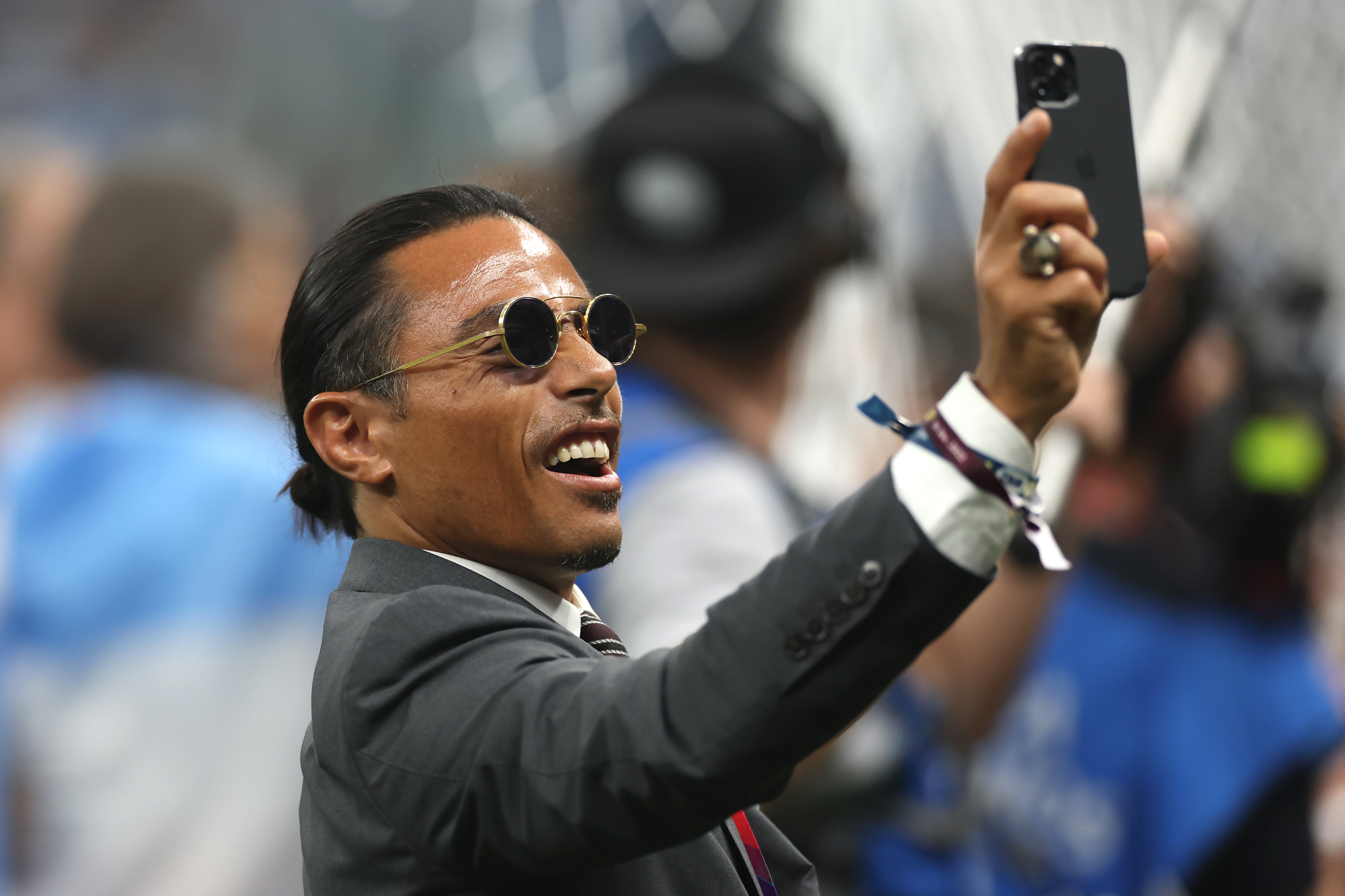 Salt Bae on the pitch in Qatar