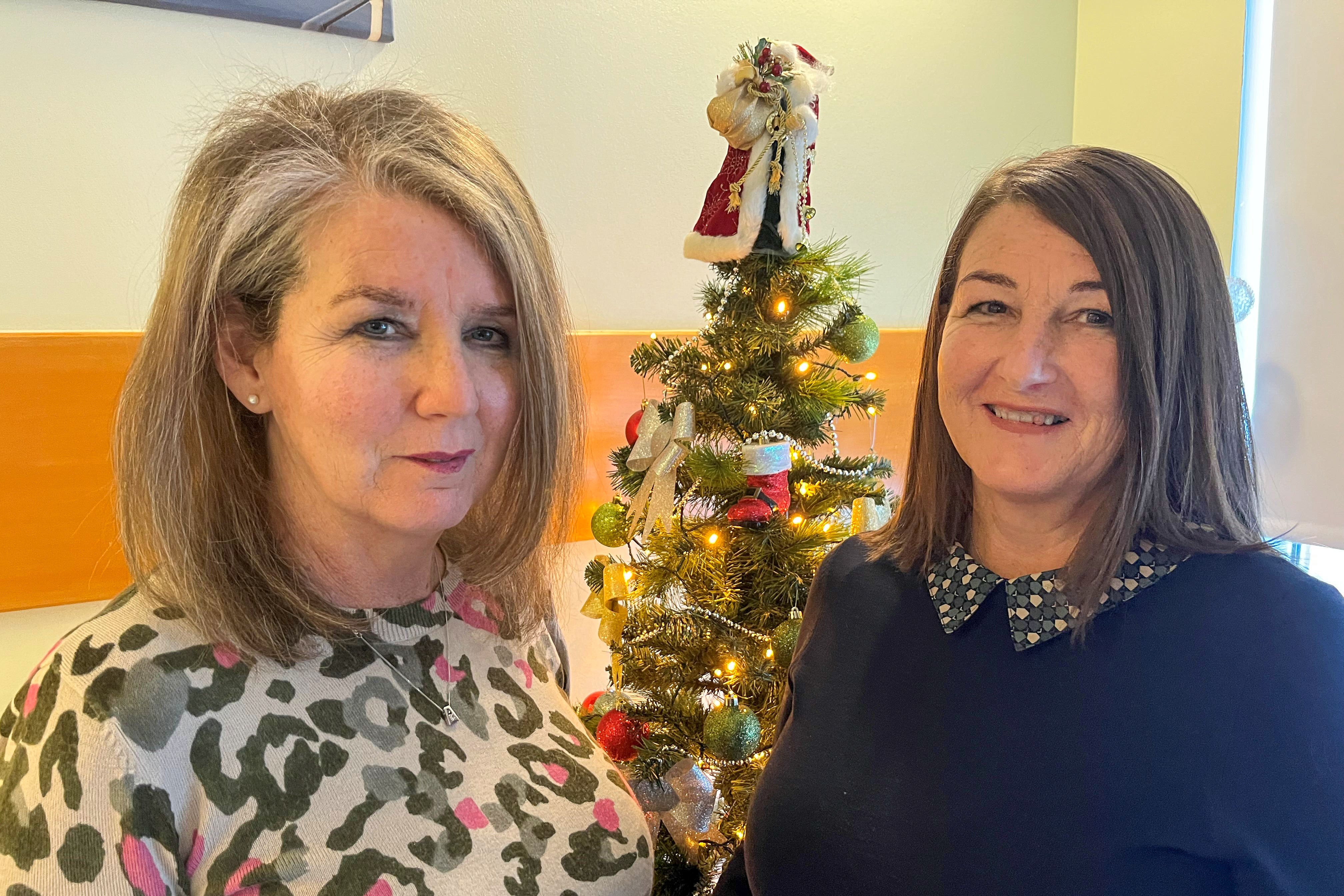 Allison Kerr, right, and Karen Owens are looking forward to Christmas (NHS Golden Jubilee/PA)