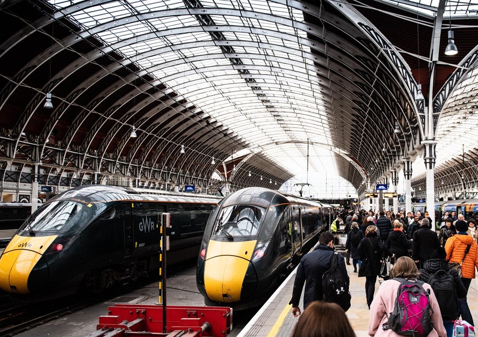 GWR trains headed southwest from Paddington Station