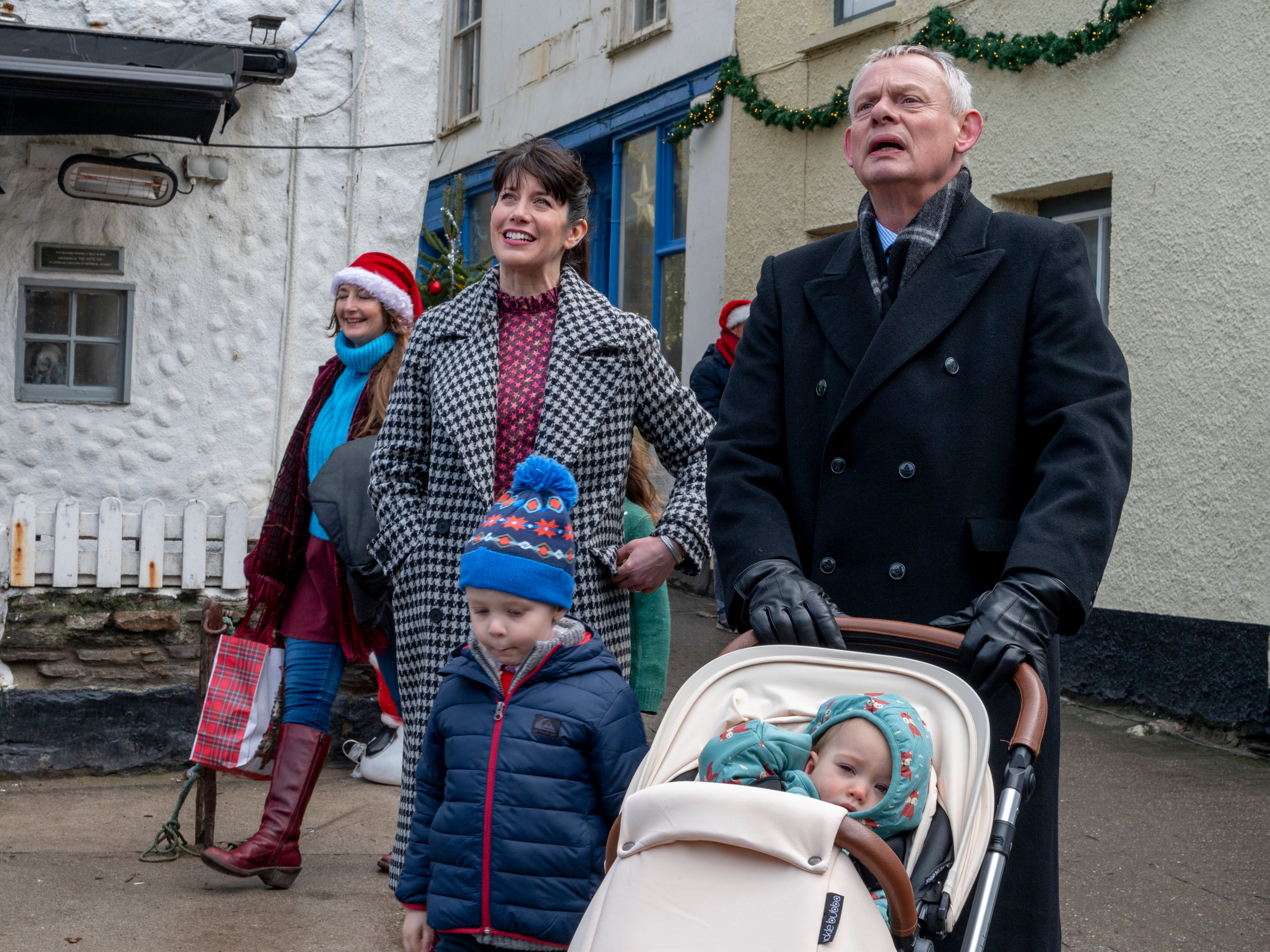 A family man: Clunes and Co in the ‘Doc Martin’ Christmas special