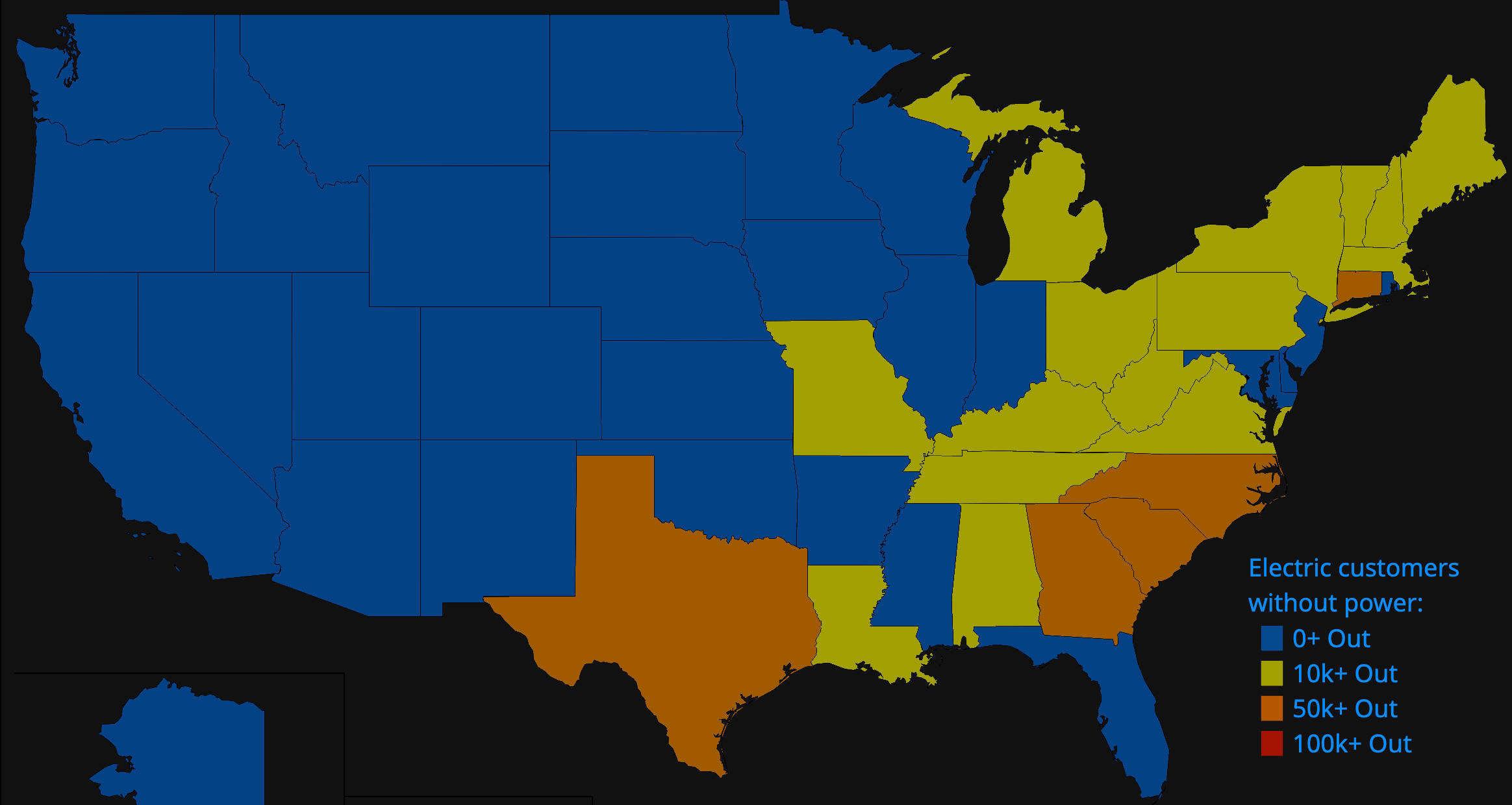 Power outages across the US on Friday morning amid Winter Storm Elliott