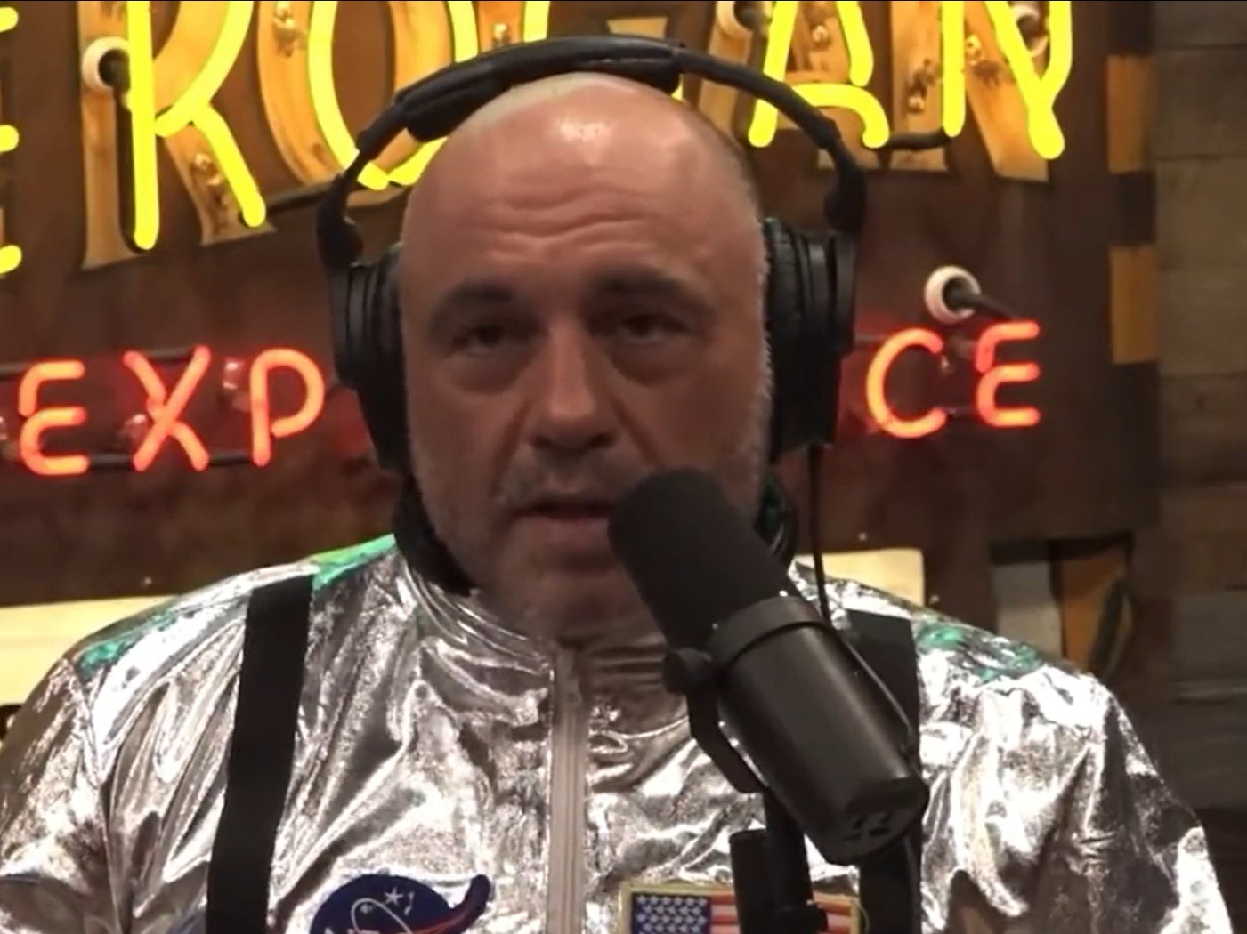 Joe Rogan wore a Nasa top as he lamented the tragedy of the fabricated bout