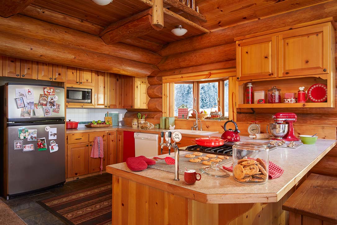 Santa’s kitchen includes an oven with 12 different cookie settings and hot cocoa on tap