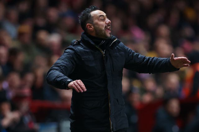 Roberto De Zerbi (pictured) arrived in English football as successor to Graham Potter at Brighton in September (Steven Paston/PA)