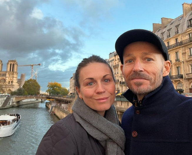 Jonnie Irwin with his wife Jess in Paris, November 2022