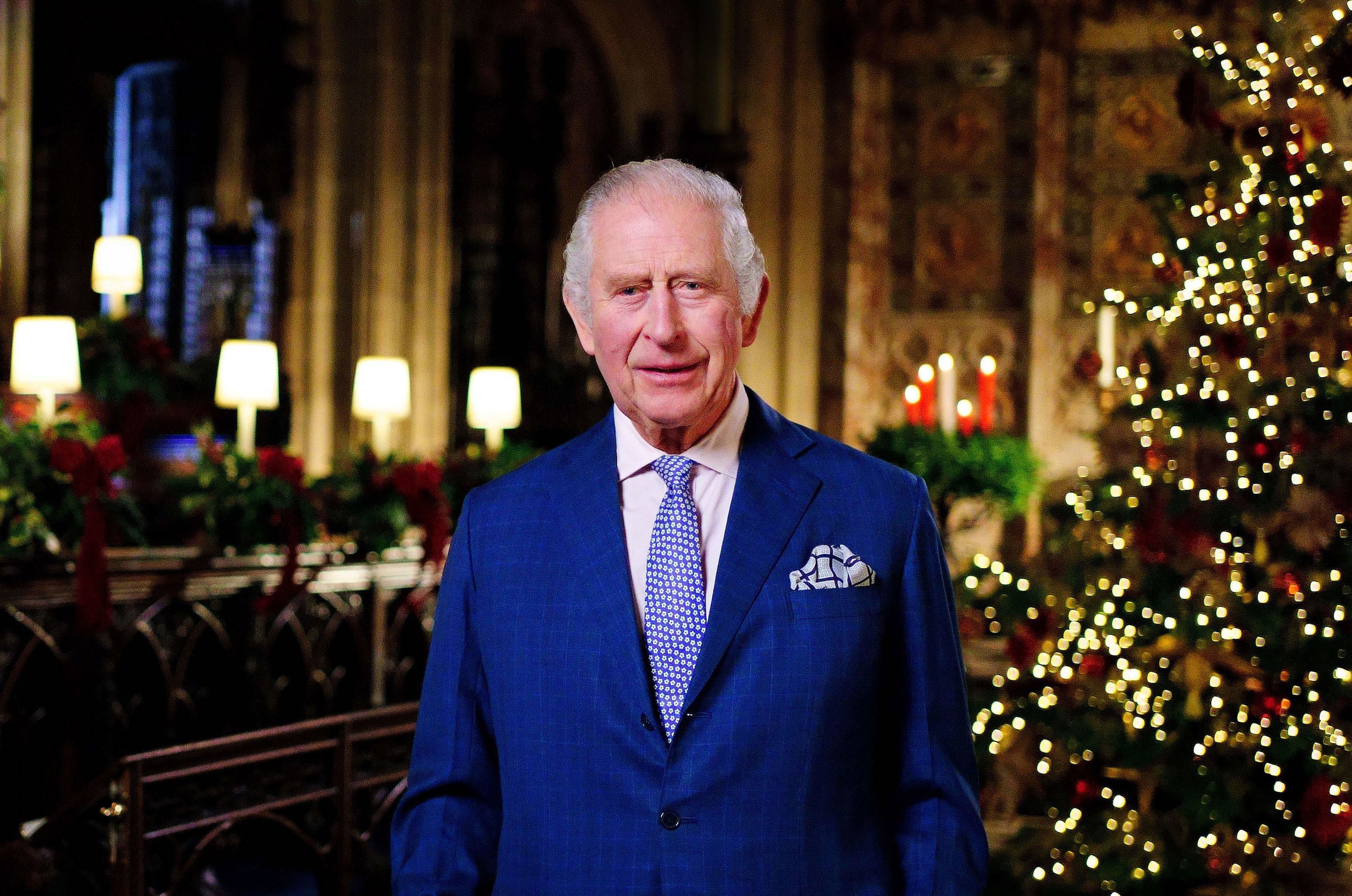 The King will address the nation for his first Christmas speech as monarch this afternoon