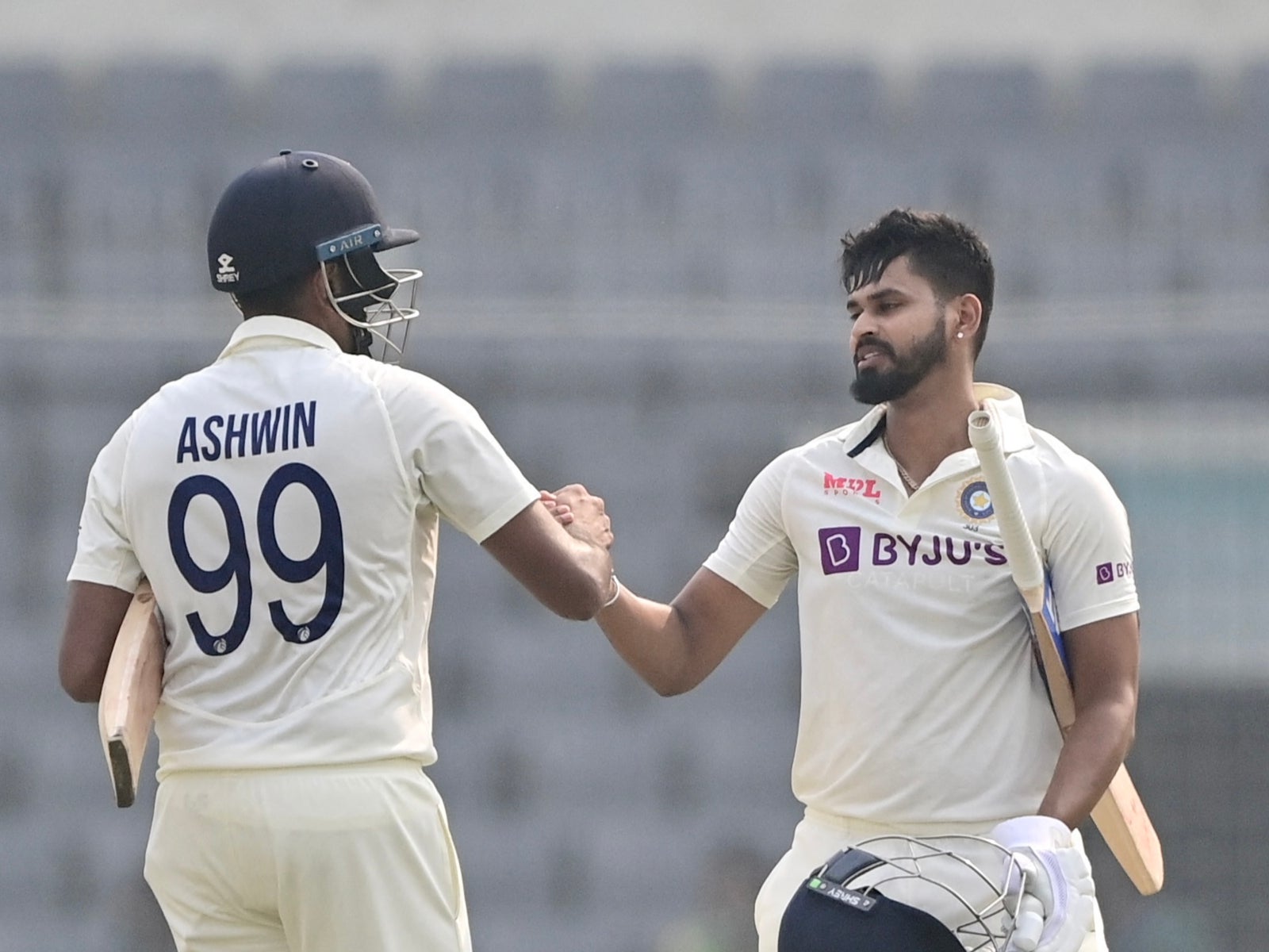 Ravichandran Ashwin and Shreyas Iyer put in crucial performances for India