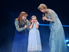 Girl behind viral ‘Let It Go’ video from bomb shelter surprised by West End cast of Frozen