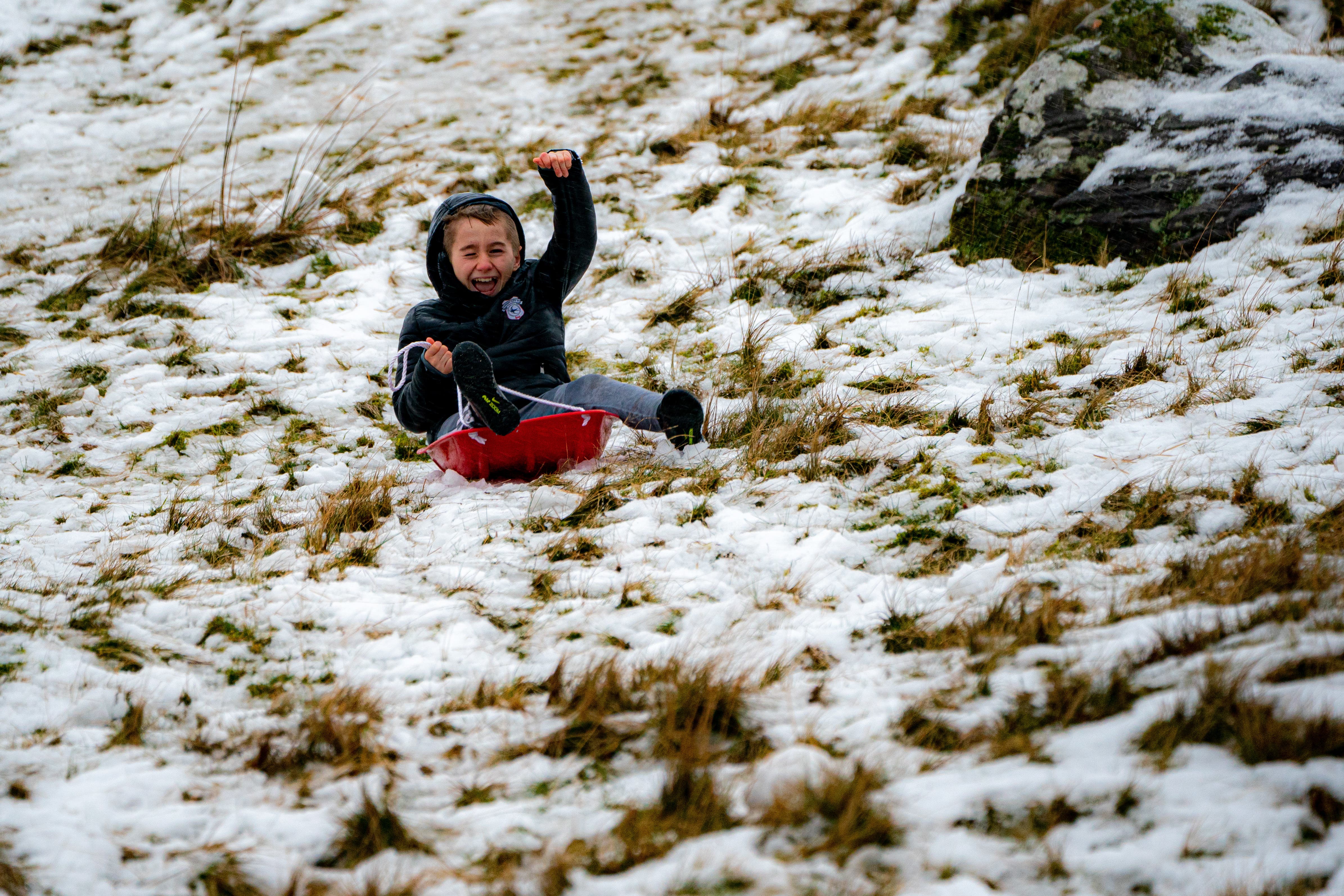 Snow was only recorded in five places on Christmas Day (PA)