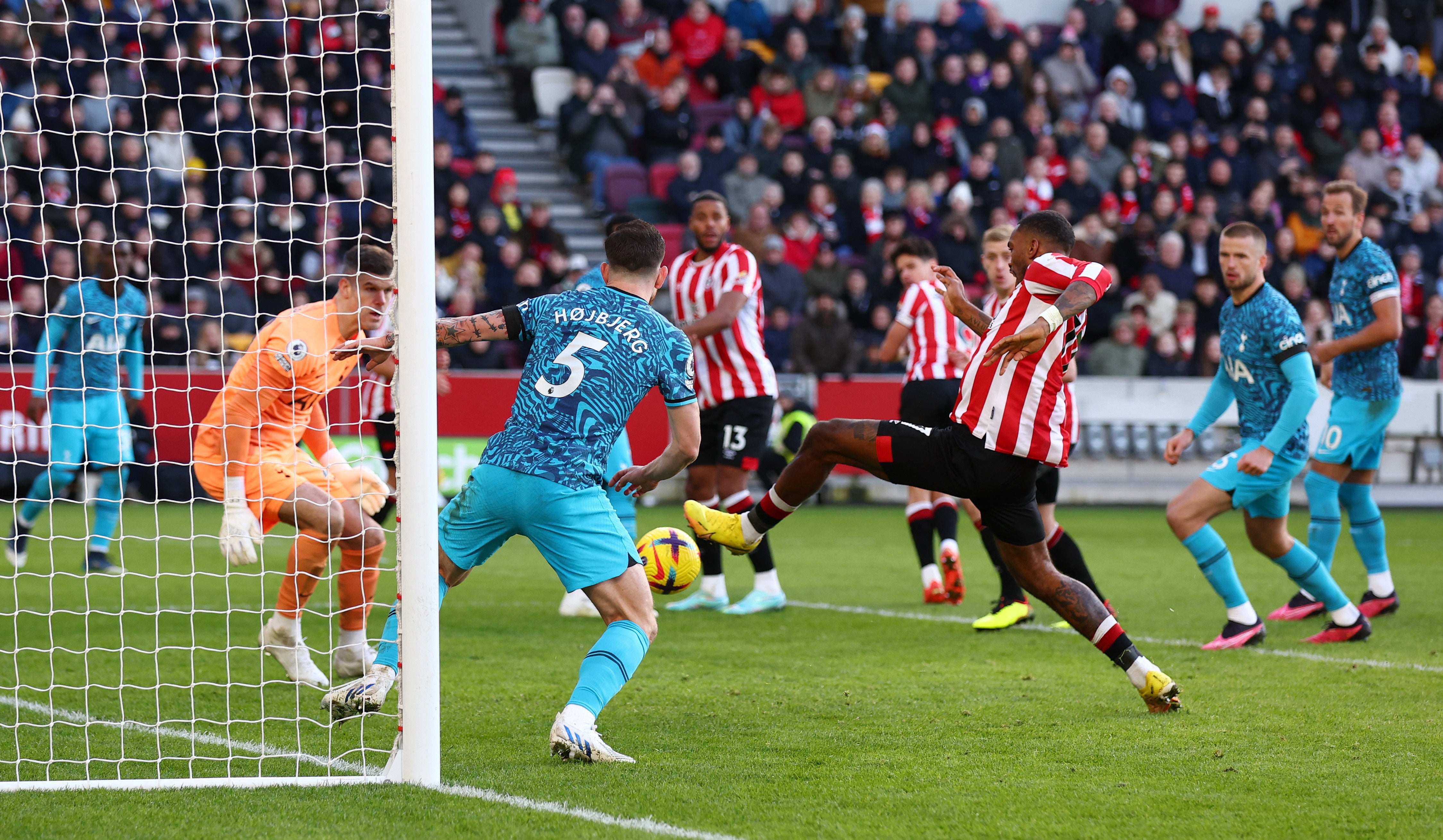 Ivan Toney turns home from close range