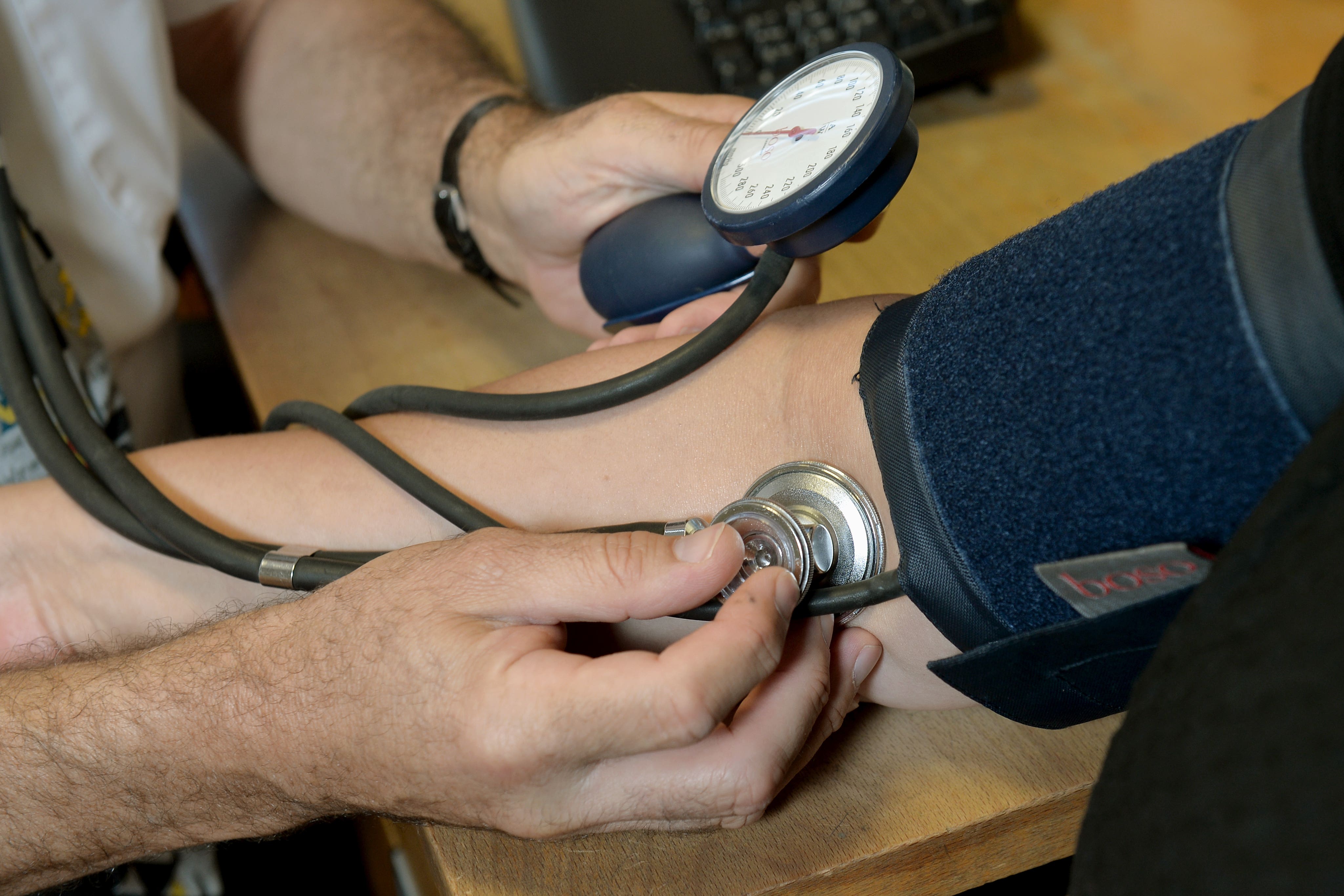 A poll shows 65% of junior doctors have ‘actively researched’ leaving their jobs in the NHS as the sector prepares for a ballot on industrial action over pay (Anthony Devlin/PA)