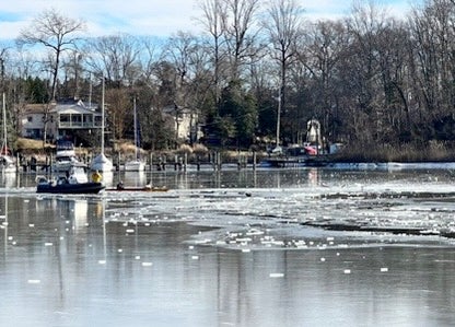 The site of the crash and daring rescue in Anne Arundel, Maryland