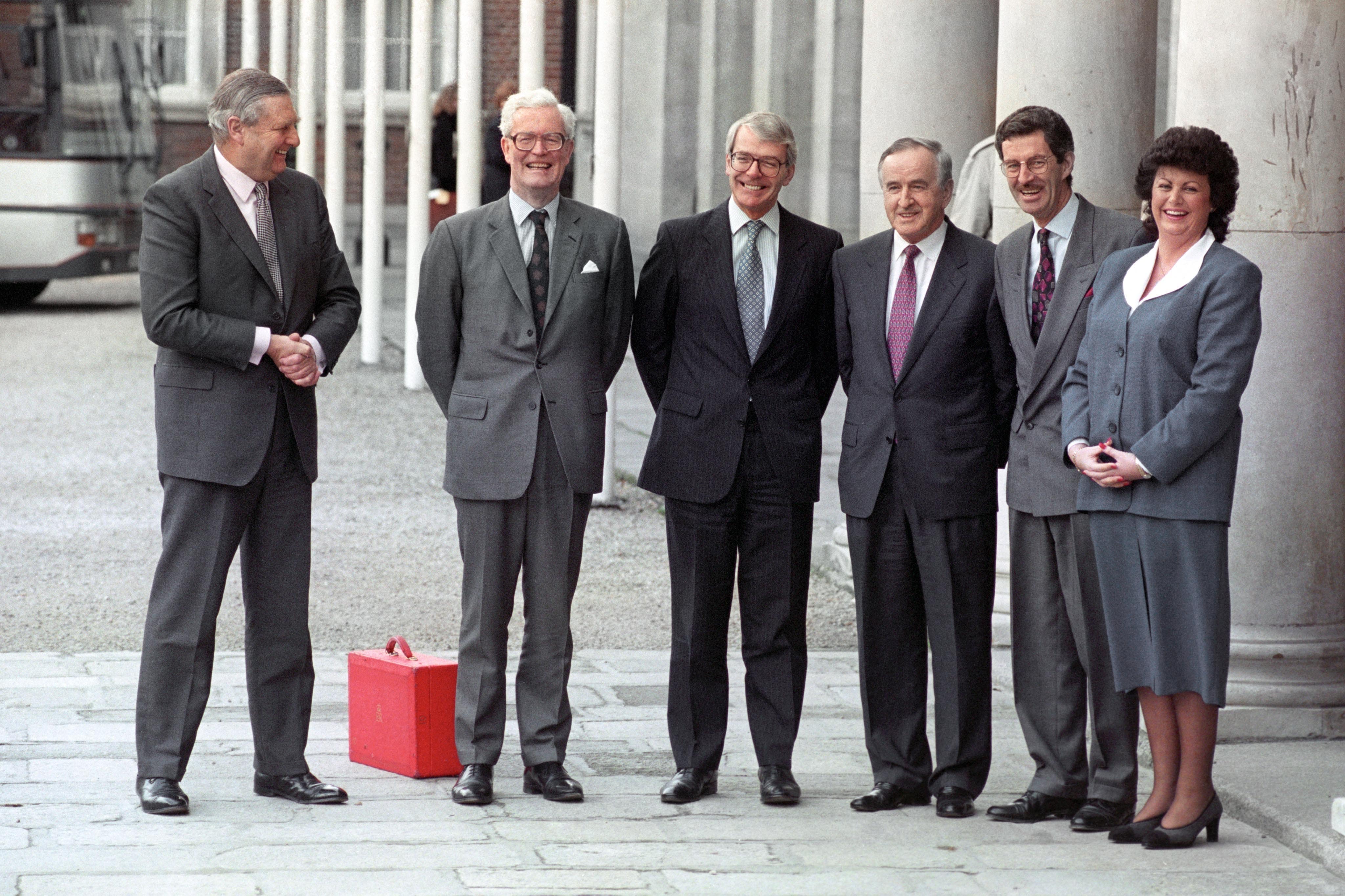 Former UK foreign secretary Douglas Hurd wondered if the Irish government believed then-Sinn Fein leader Gerry Adams to be ‘on the side of angels’, newly released Irish State documents reveal (Butler/PA)