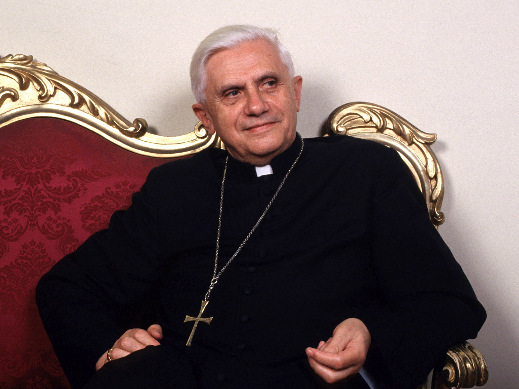 The former pope at 72, when still Cardinal Joseph Ratzinger and the vice-dean of the College of Cardinals