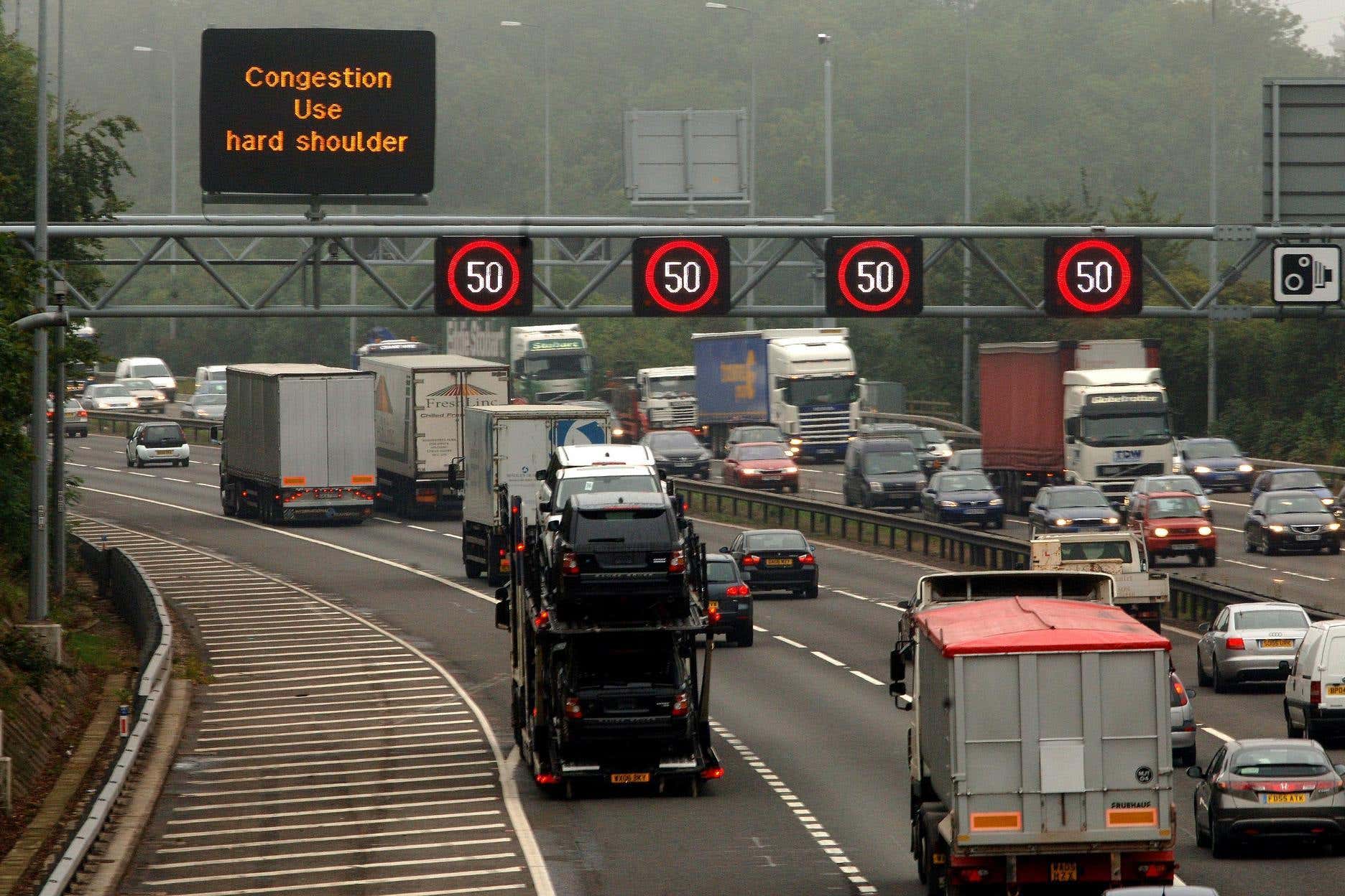 Motorway signs on the M42