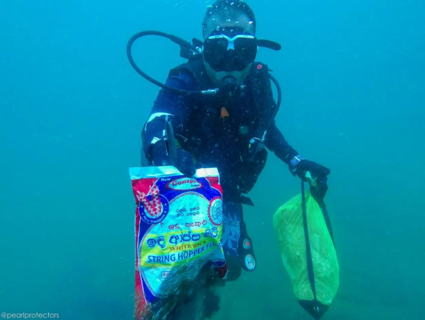 Diver rescues fish ensnared in ‘deadly’ underwater plastic