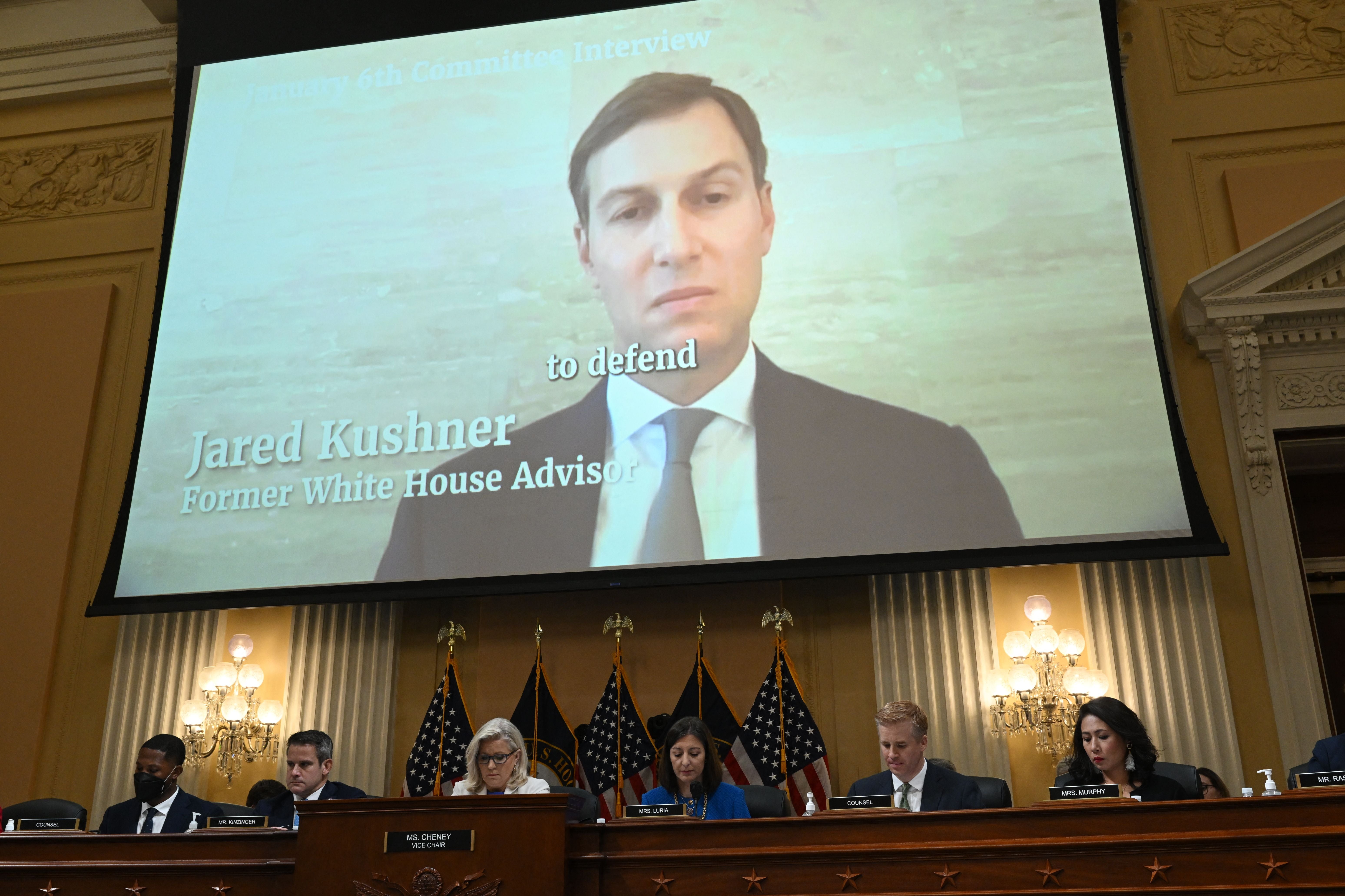 Former White House advisor Jared Kushner spoke to Jan 6 committee for six hours