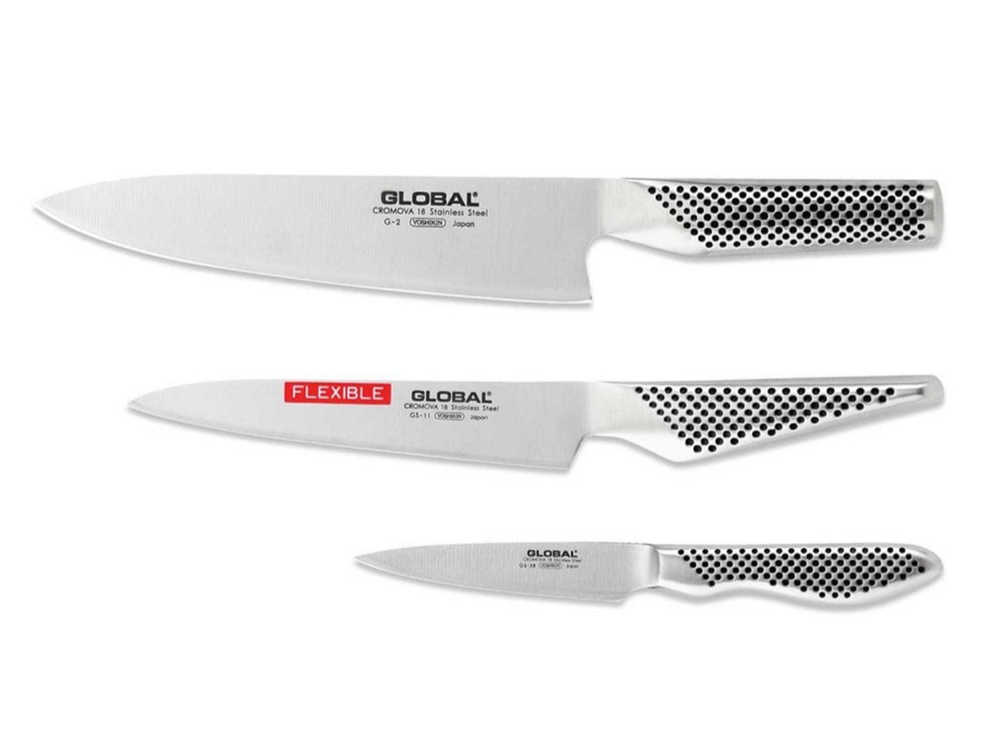 Global three-piece boxed knife set