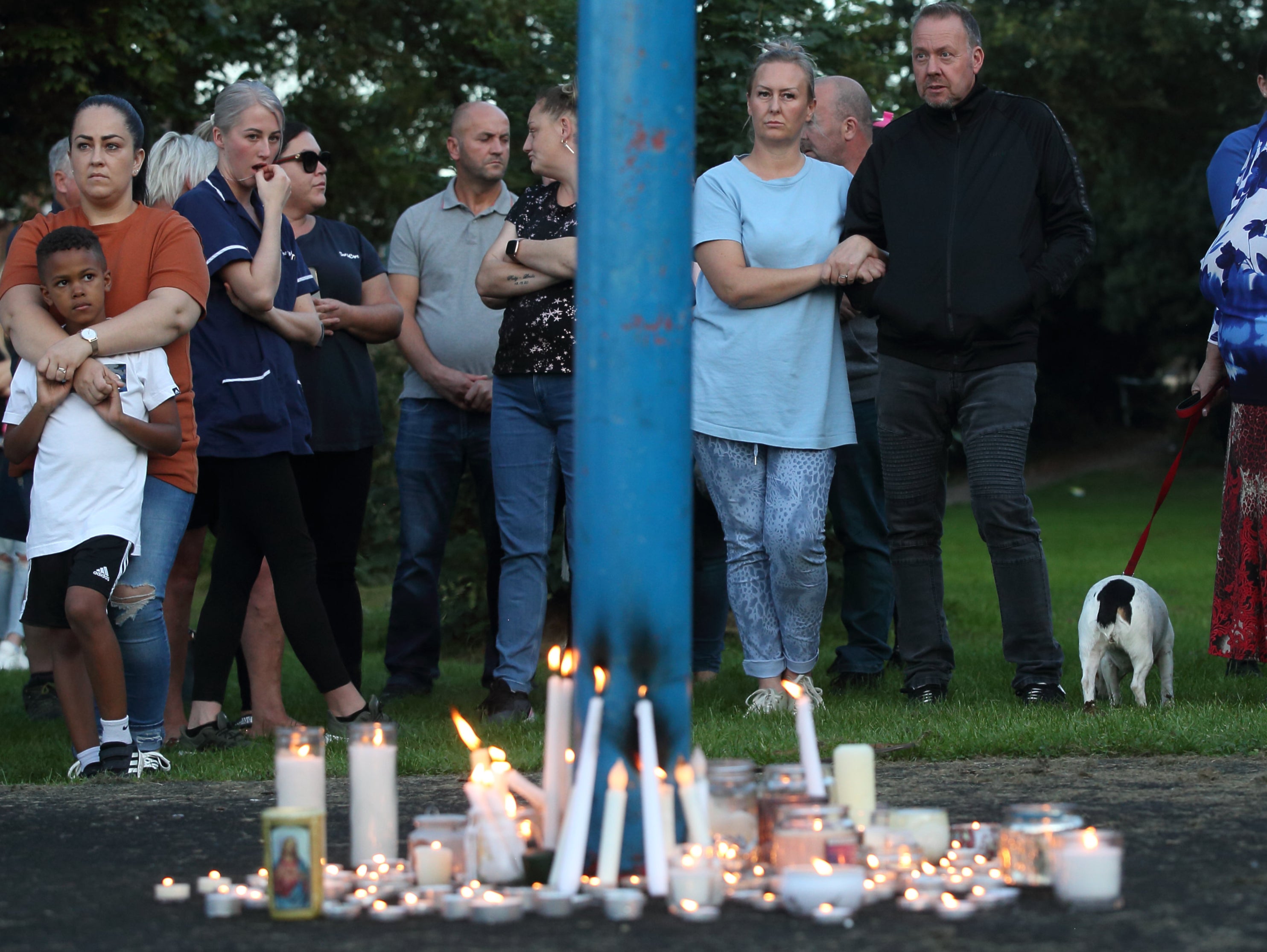 Neighbours held a vigil