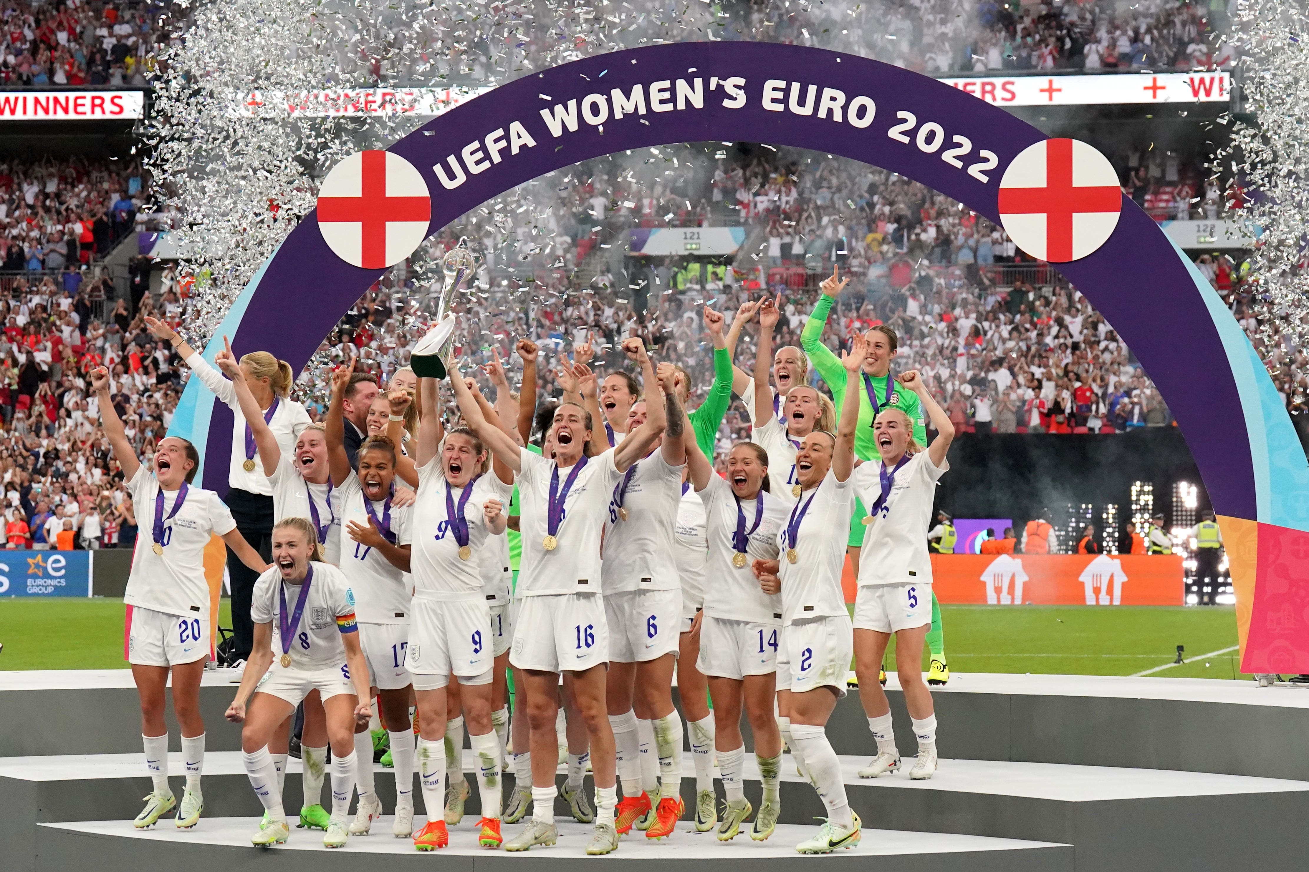 Members of the triumphant Lionesses team have been honoured (Jonathan Brady/PA)