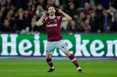 Declan Rice: West Ham players letting ourselves, the manager and the fans down