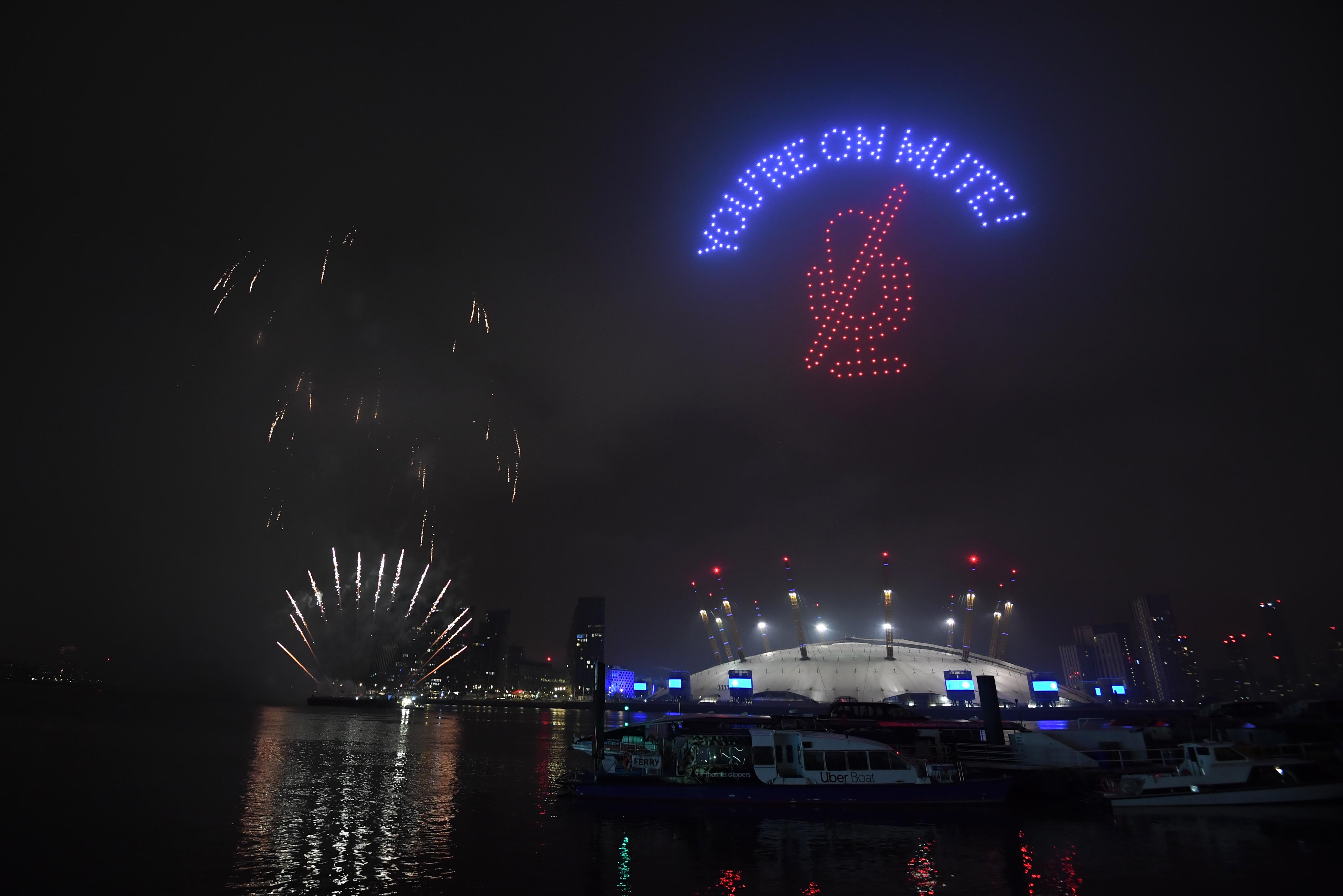 Quirky references to the ‘new normal’ were made during the muted 2020 fireworks display