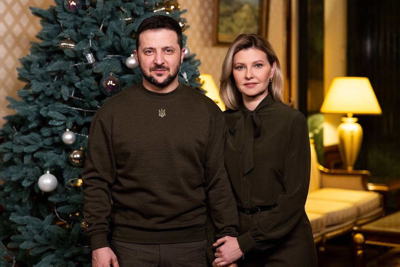 Ukrainian president Volodymyr Zelensky and his wife Olena Zelenska