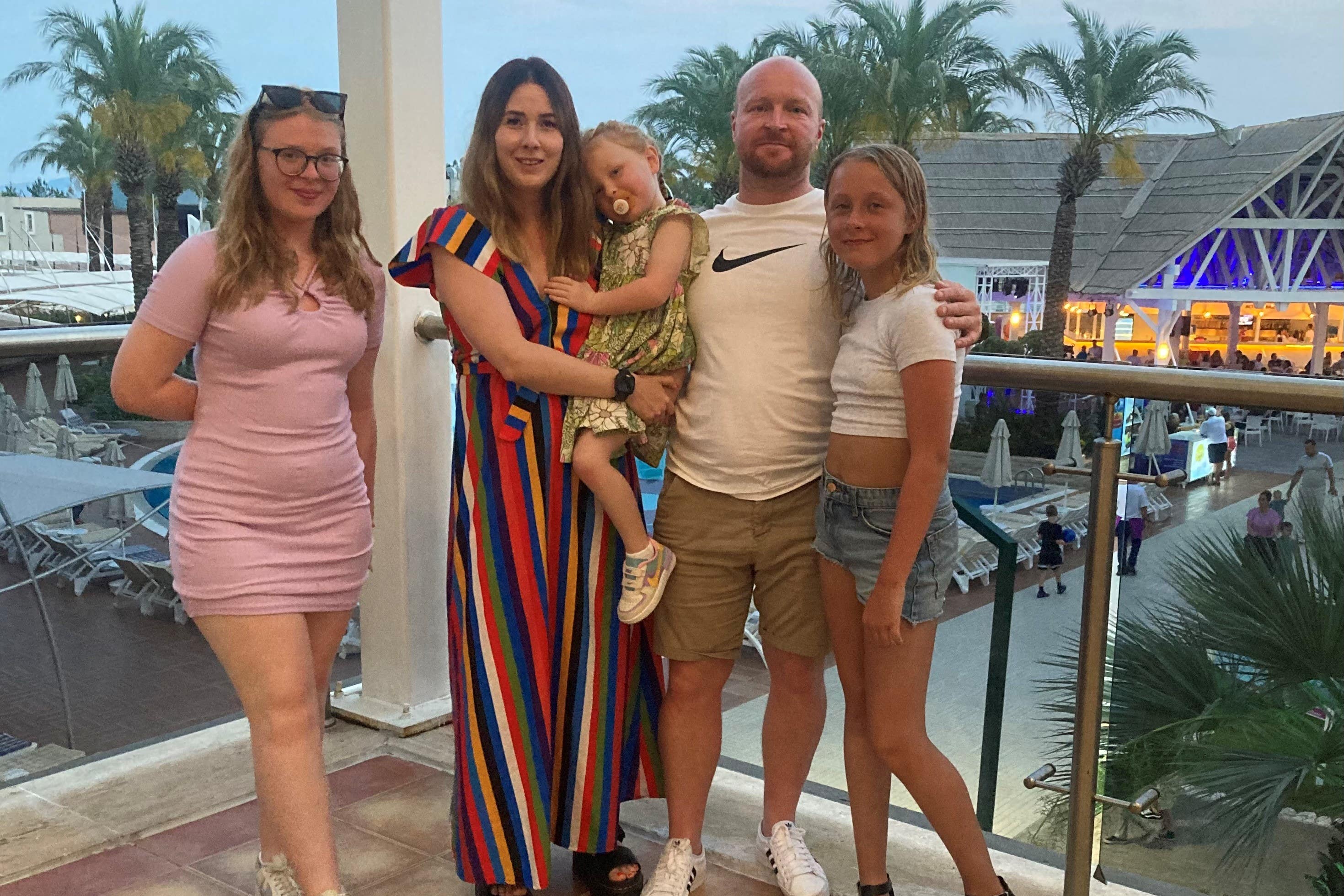 Dai Jones with his family (Family handout/PA)