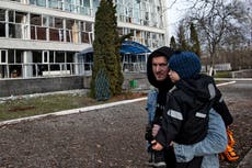 Ukraine war news – live: Russian drone strikes on Kyiv knock out power and heating