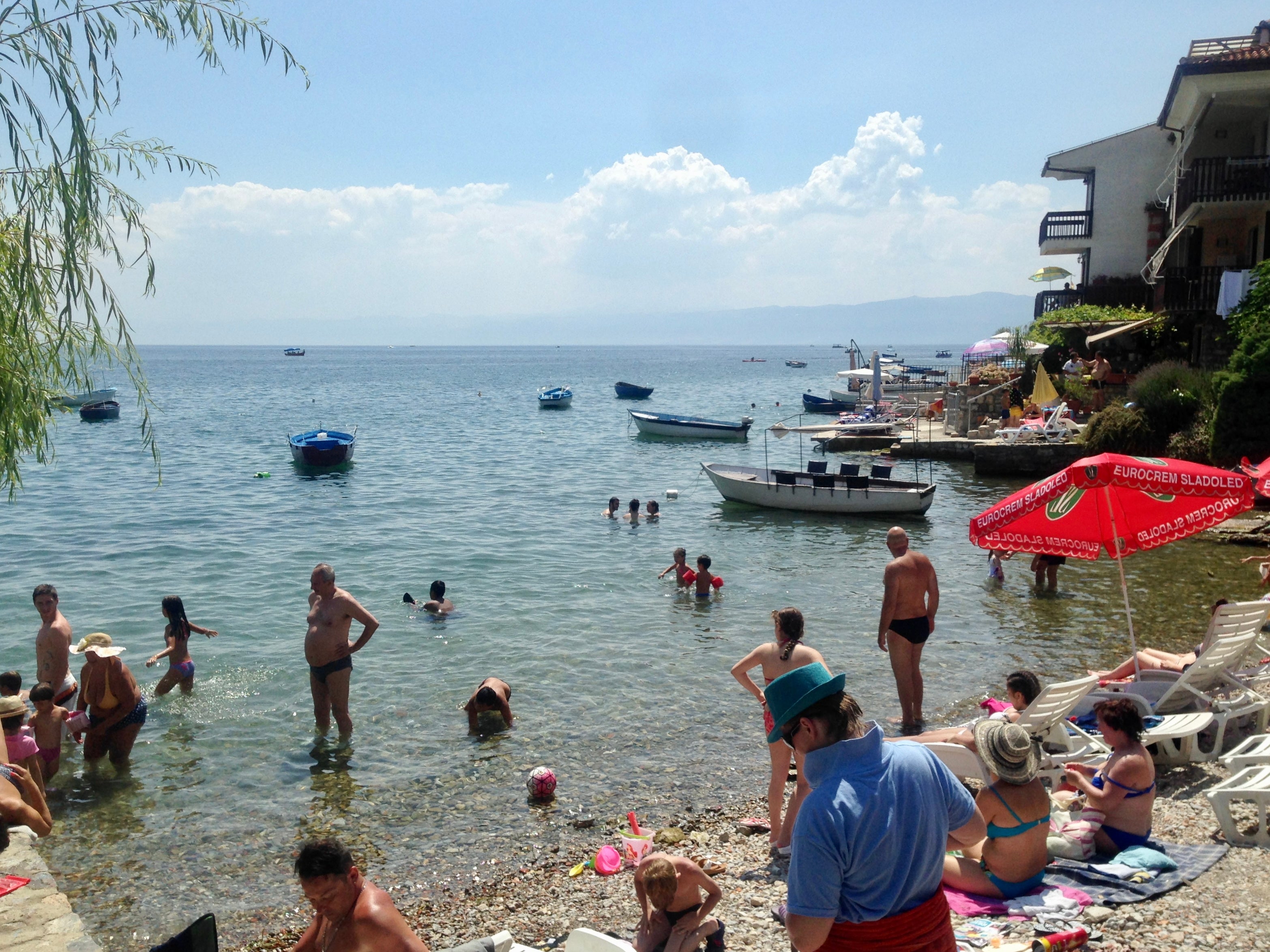 Cheap trip: Holidaymakers in Ohrid, North Macedonia