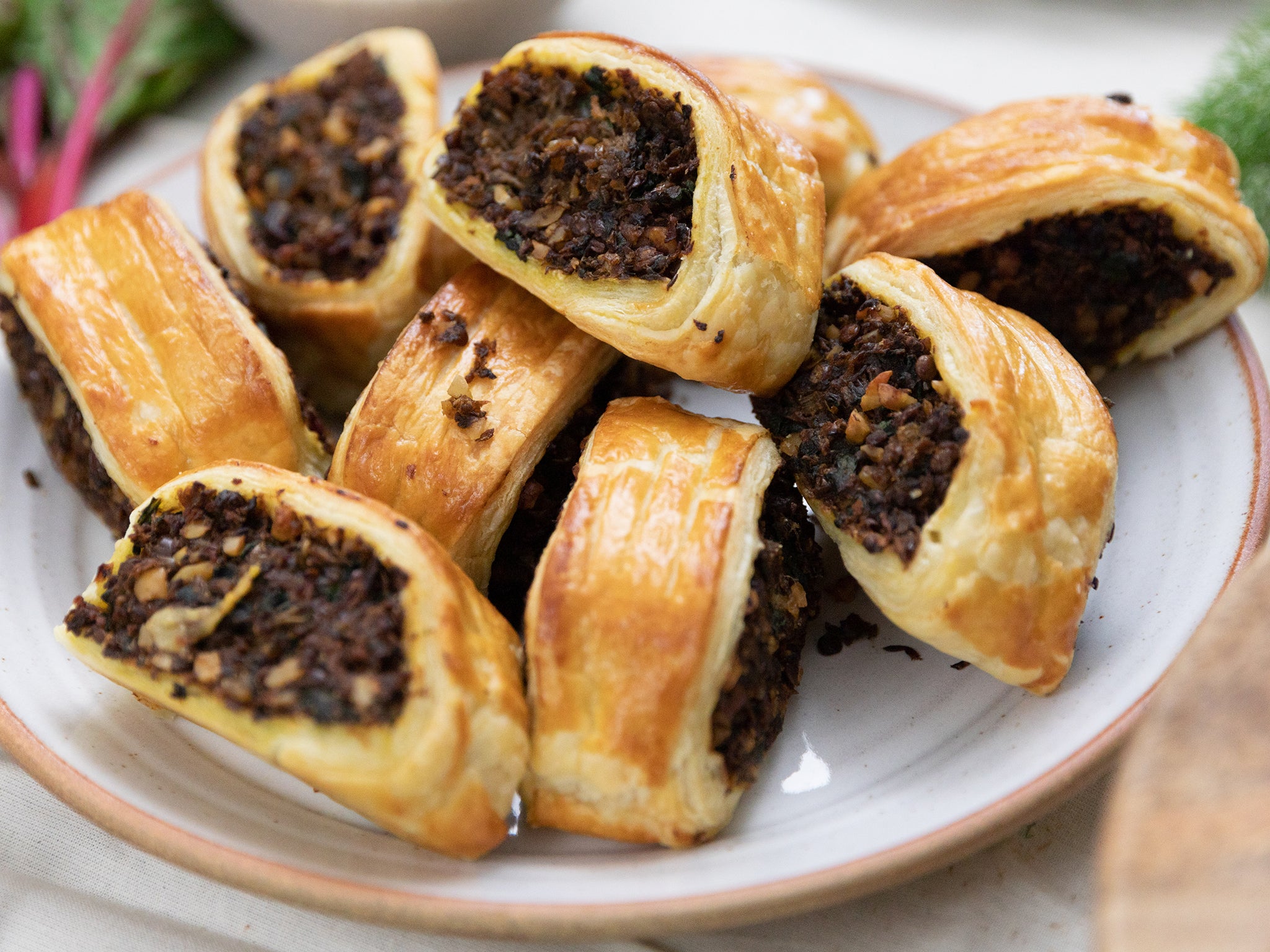 Vegan sausage rolls: wholesome and satisfying