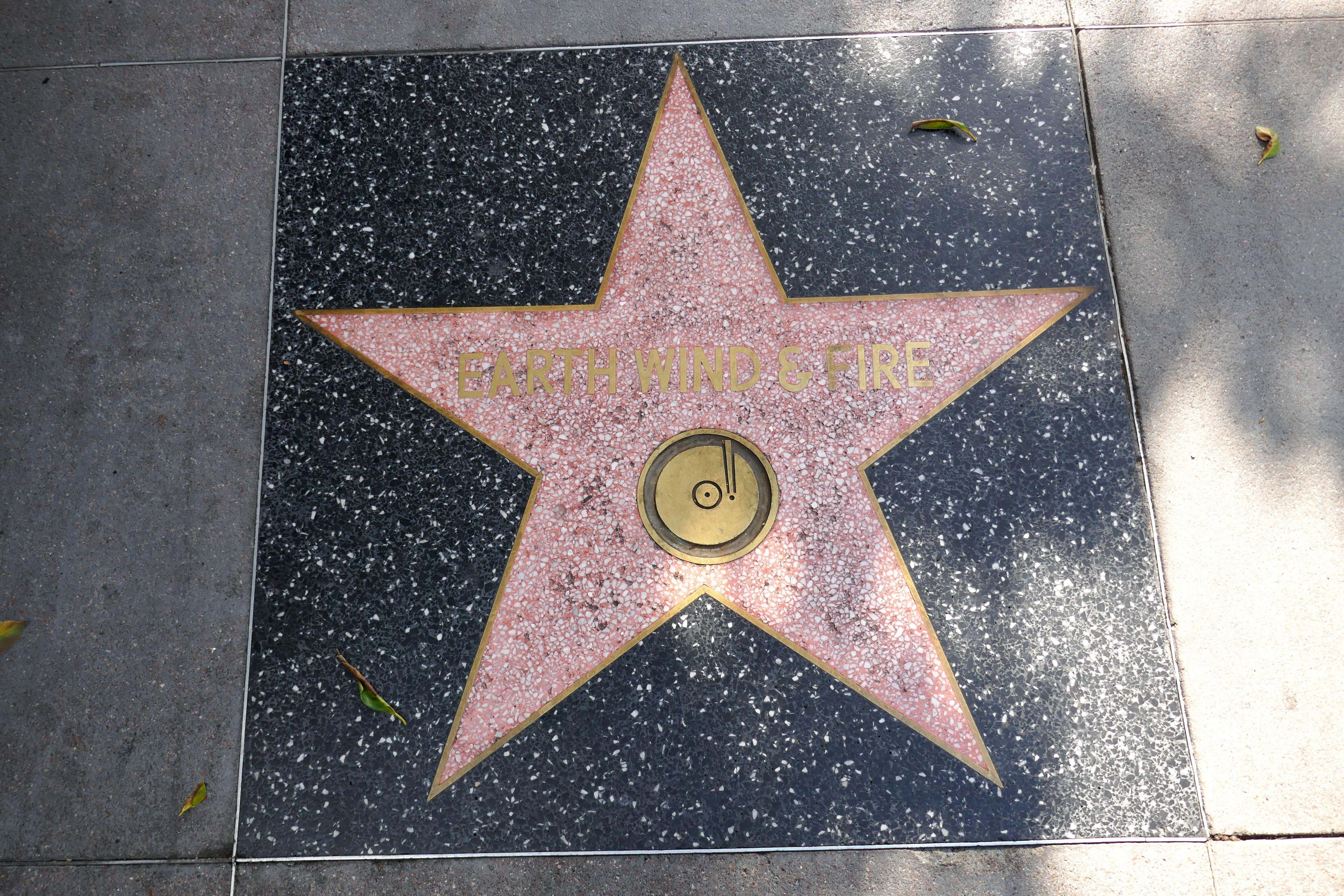 The Earth Wind & Fire Star on the Hollywood Walk of Fame (Barry King/Alamy/PA)