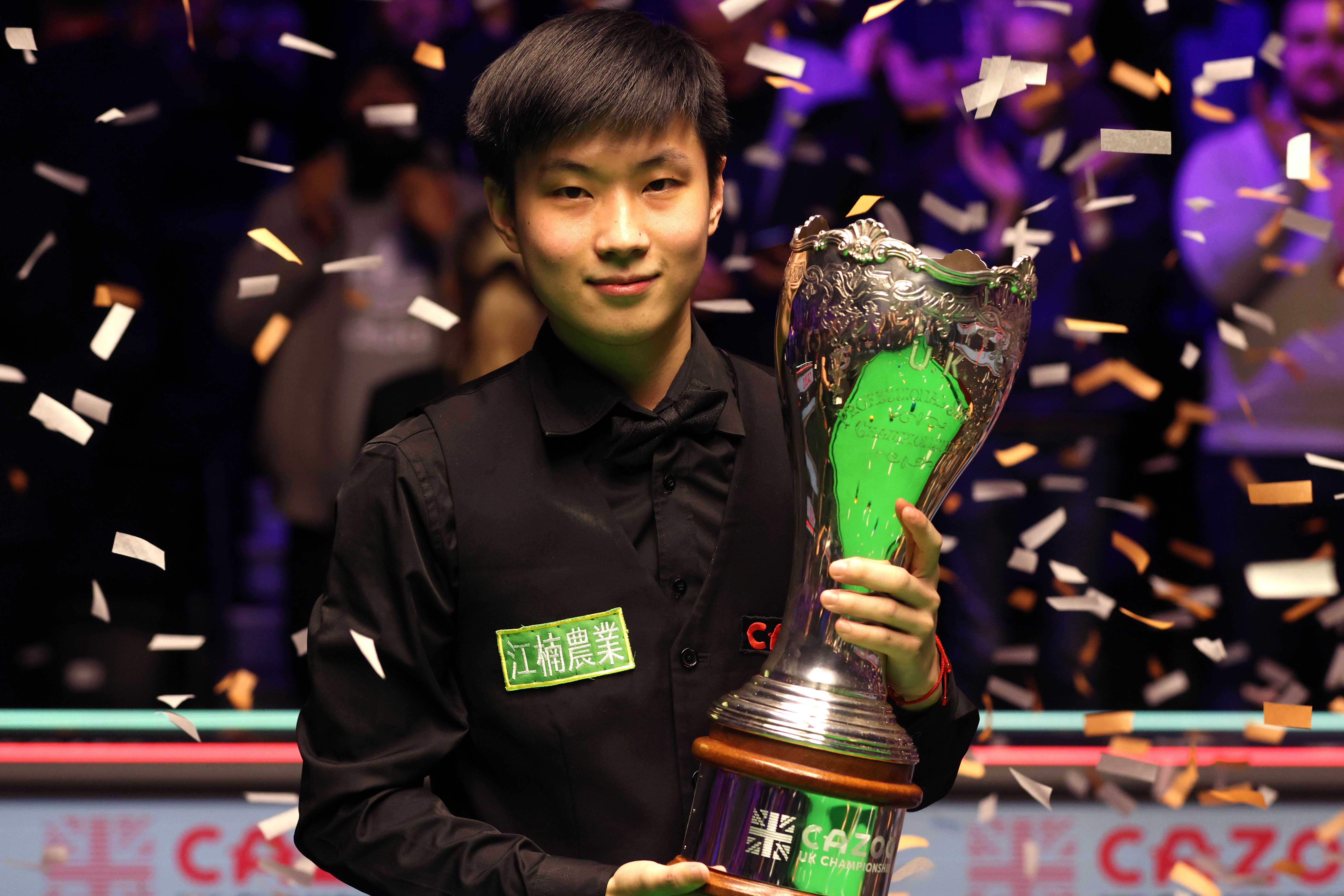 Zhao Xintong is gunning for a second UK Snooker Championship title after his 2021 success