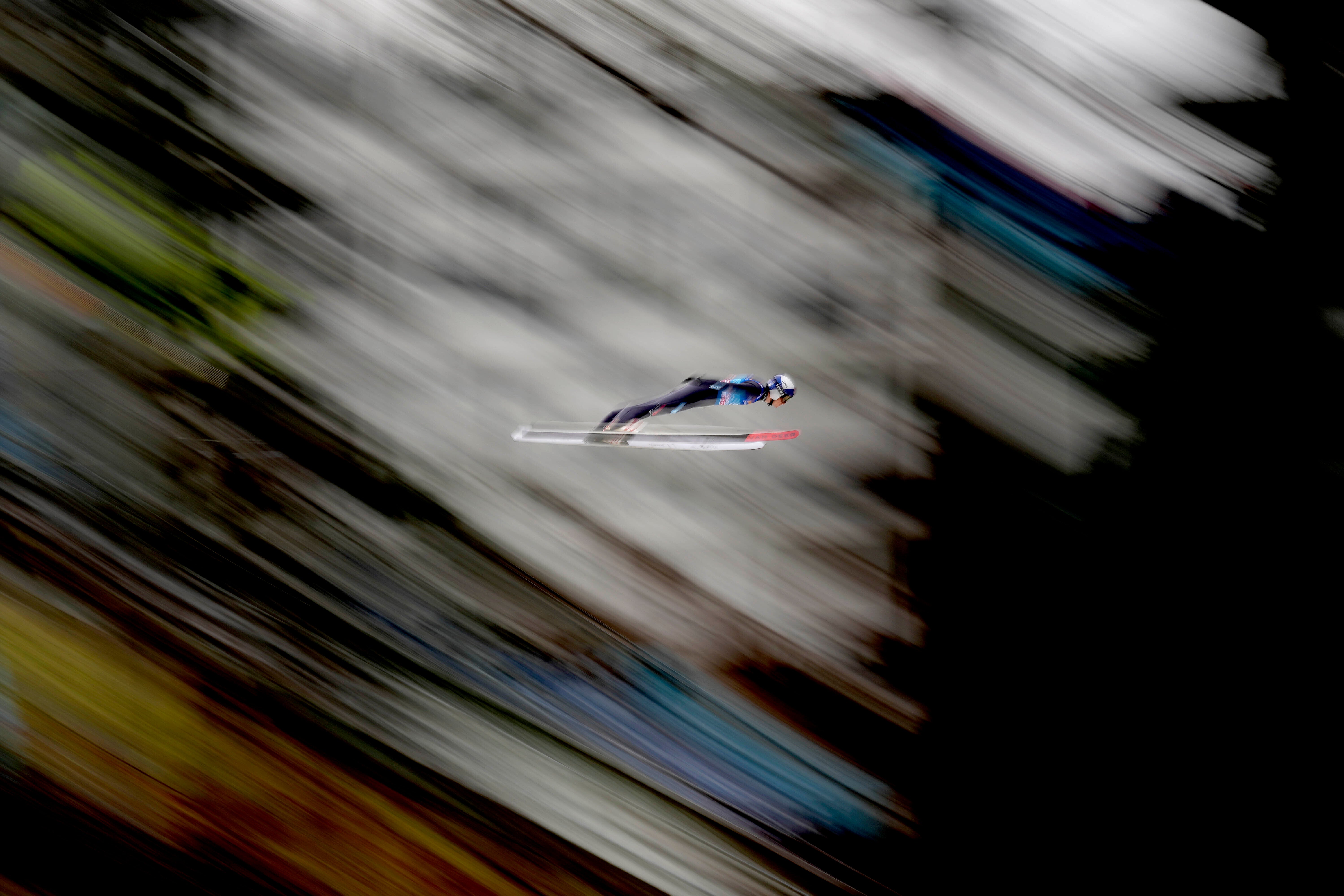 Andreas Wellinger soars through the air during the third stage of the 71th Four Hills ski jumping tournament in Innsbruck, Austria