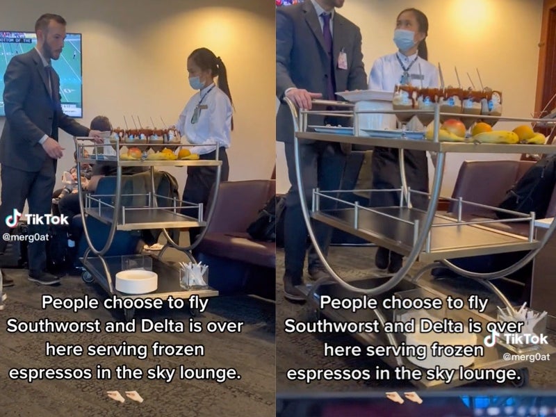 Delta customer sparks debate for trolling Southwest as Delta Sky Club serves frozen espresso: ‘Some of us aren’t rich’
